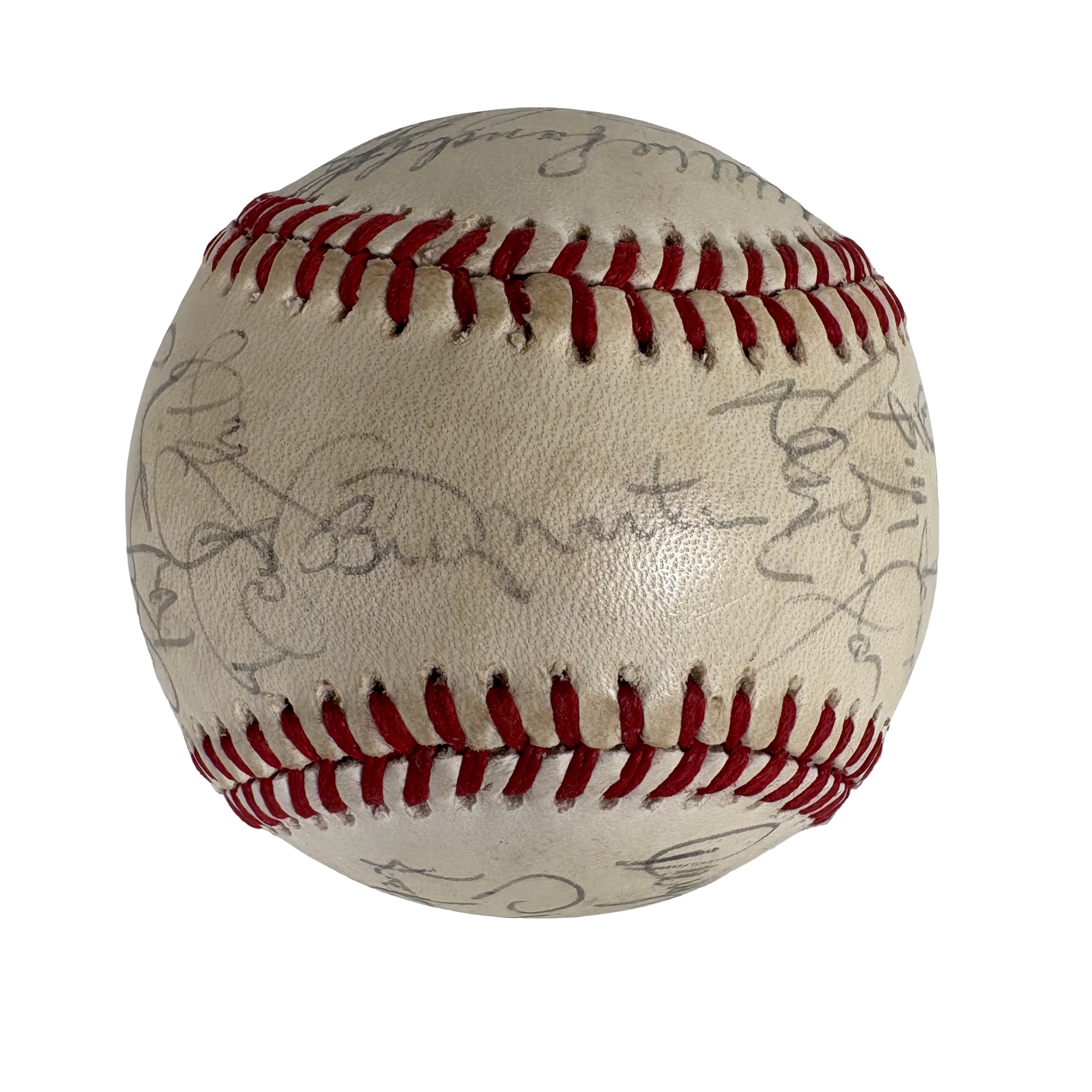 1985 New York Yankees Team Autographed Signed Baseball Baseball AMCo LOA