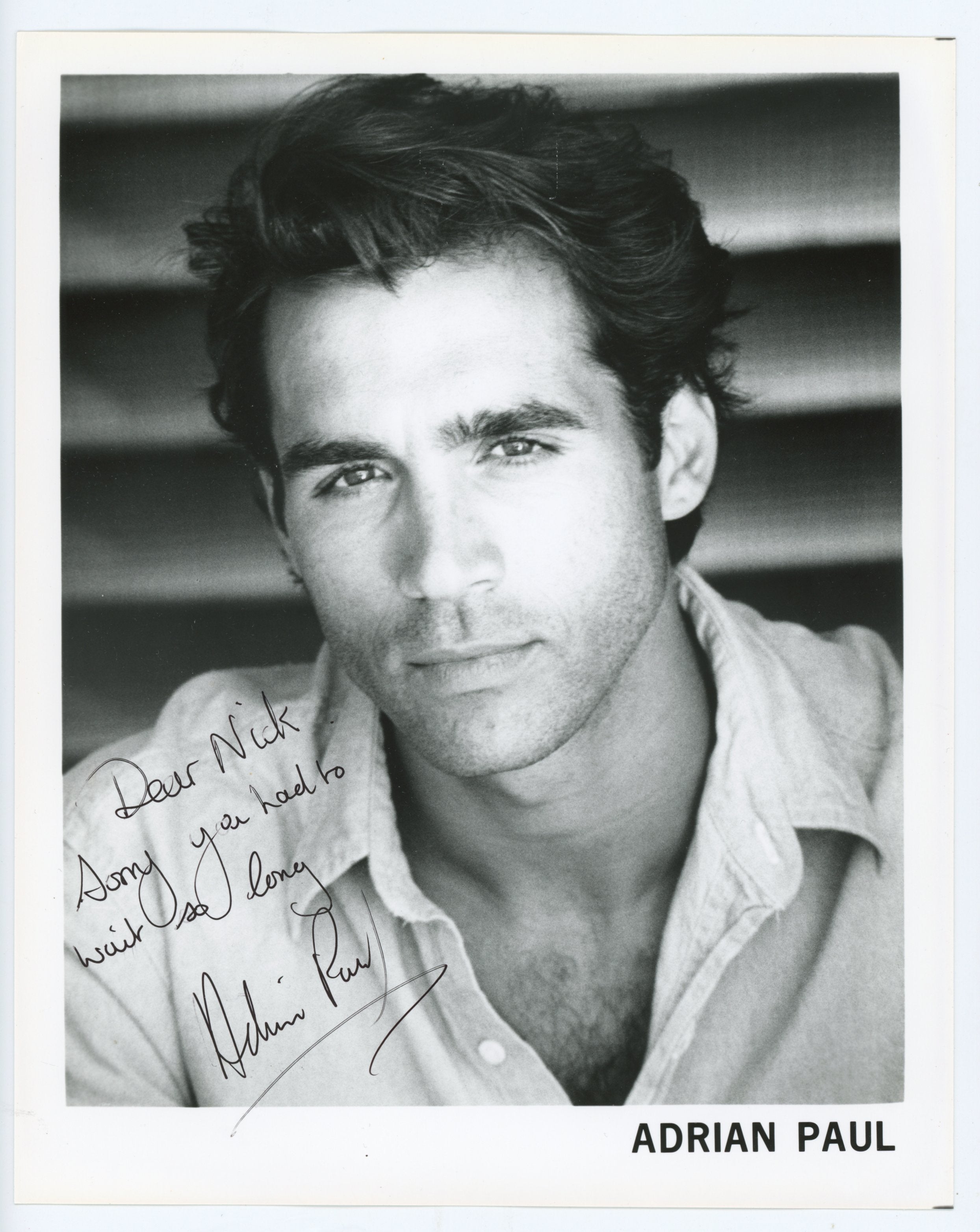 Adrian Paul Highlander Autographed Signed 8x10 Photo AMCo COA