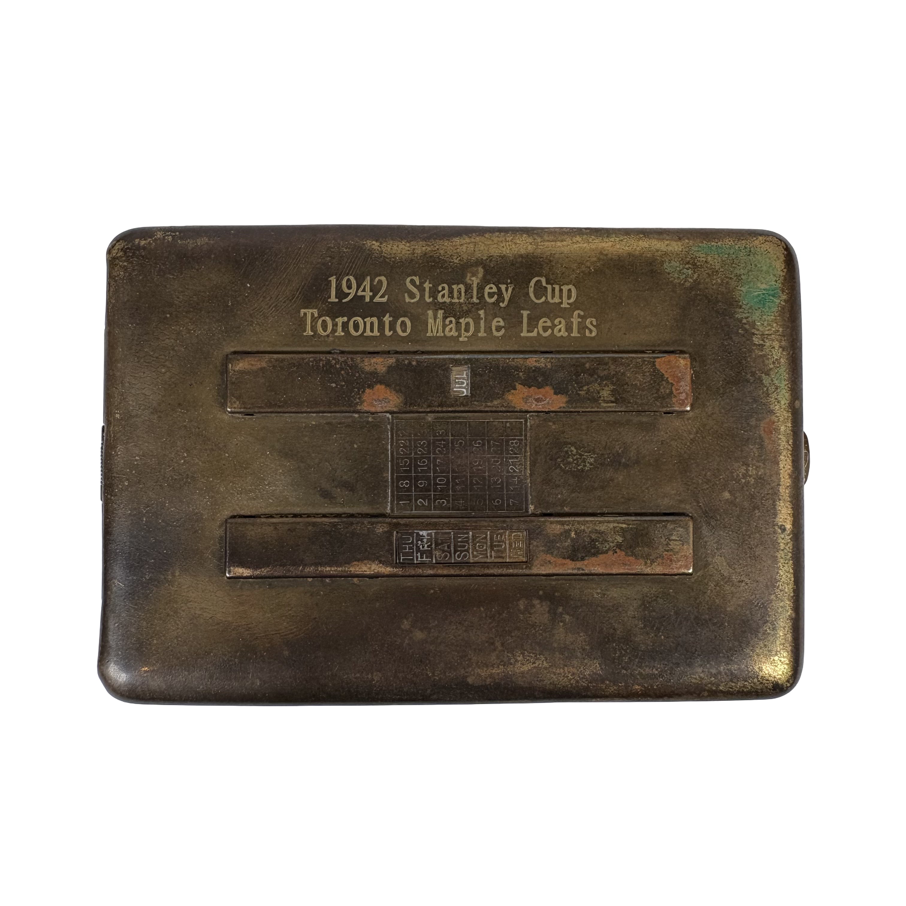 Syl Apps 1942 Toronto Maple Leafs Champions Trophy Cigarette Case  