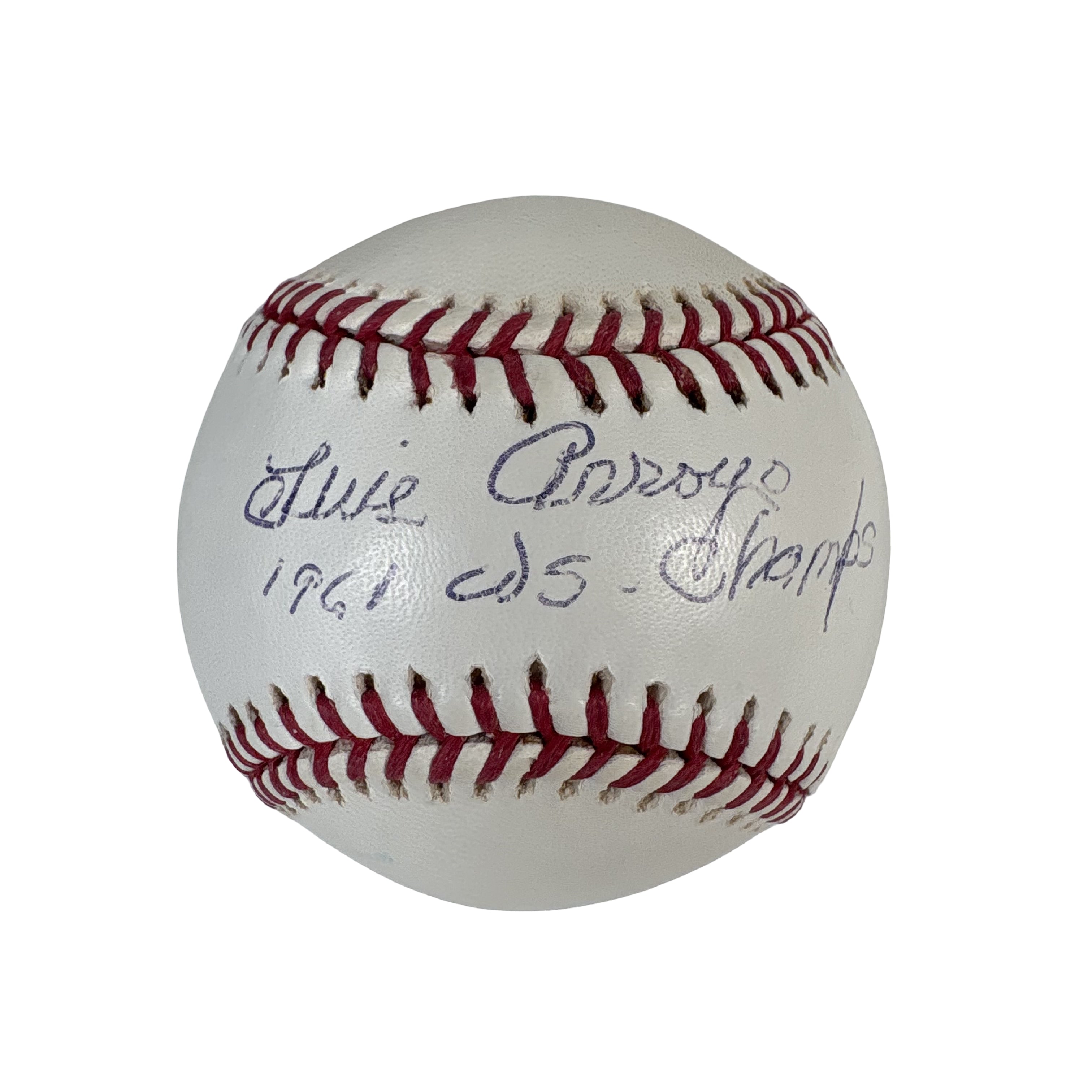 Luis Arroyo 1961 World Series Yankees Autographed Signed Baseball AMCo COA