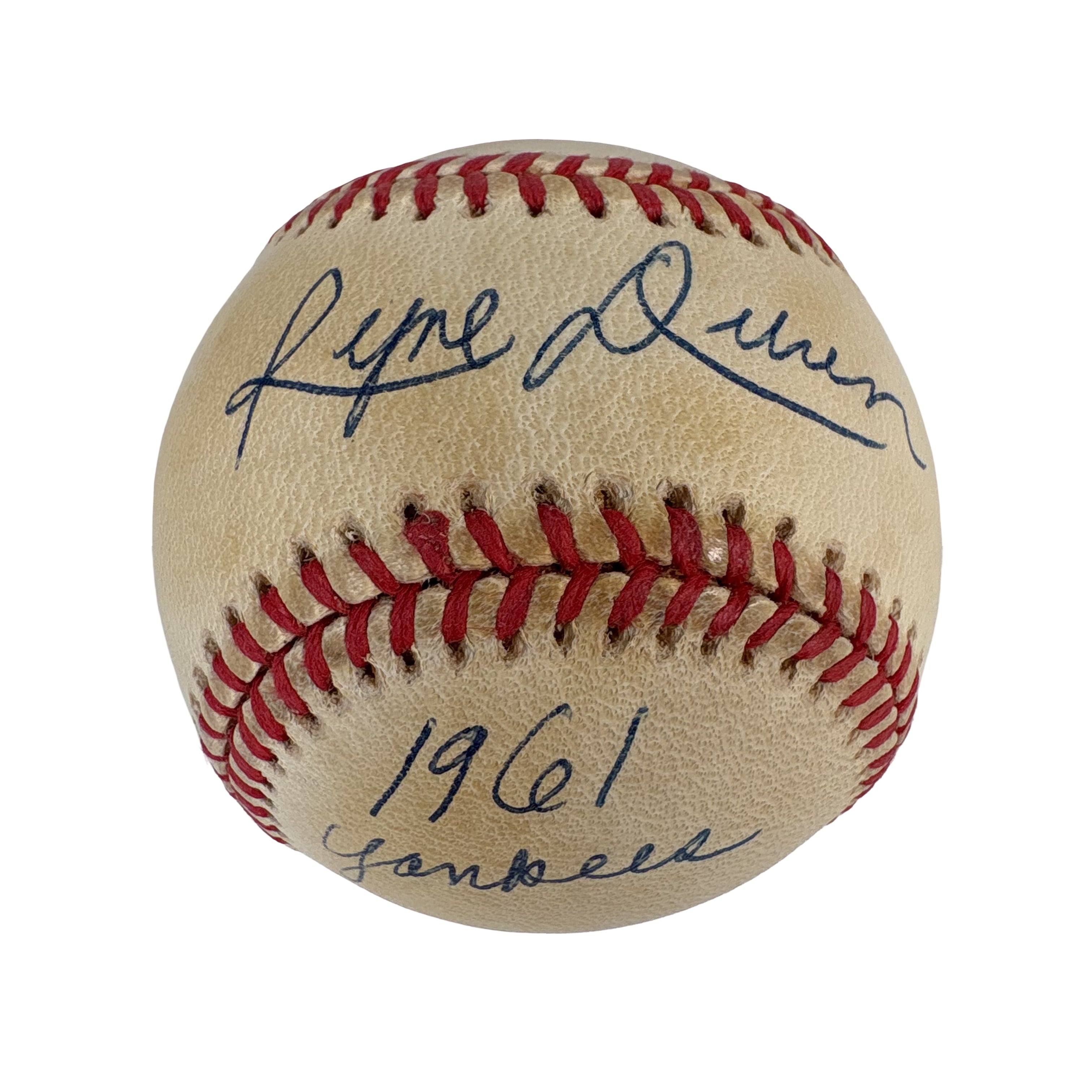 Ryne Duren 1961 World Series Yankees Autographed Signed Baseball AMCo COA