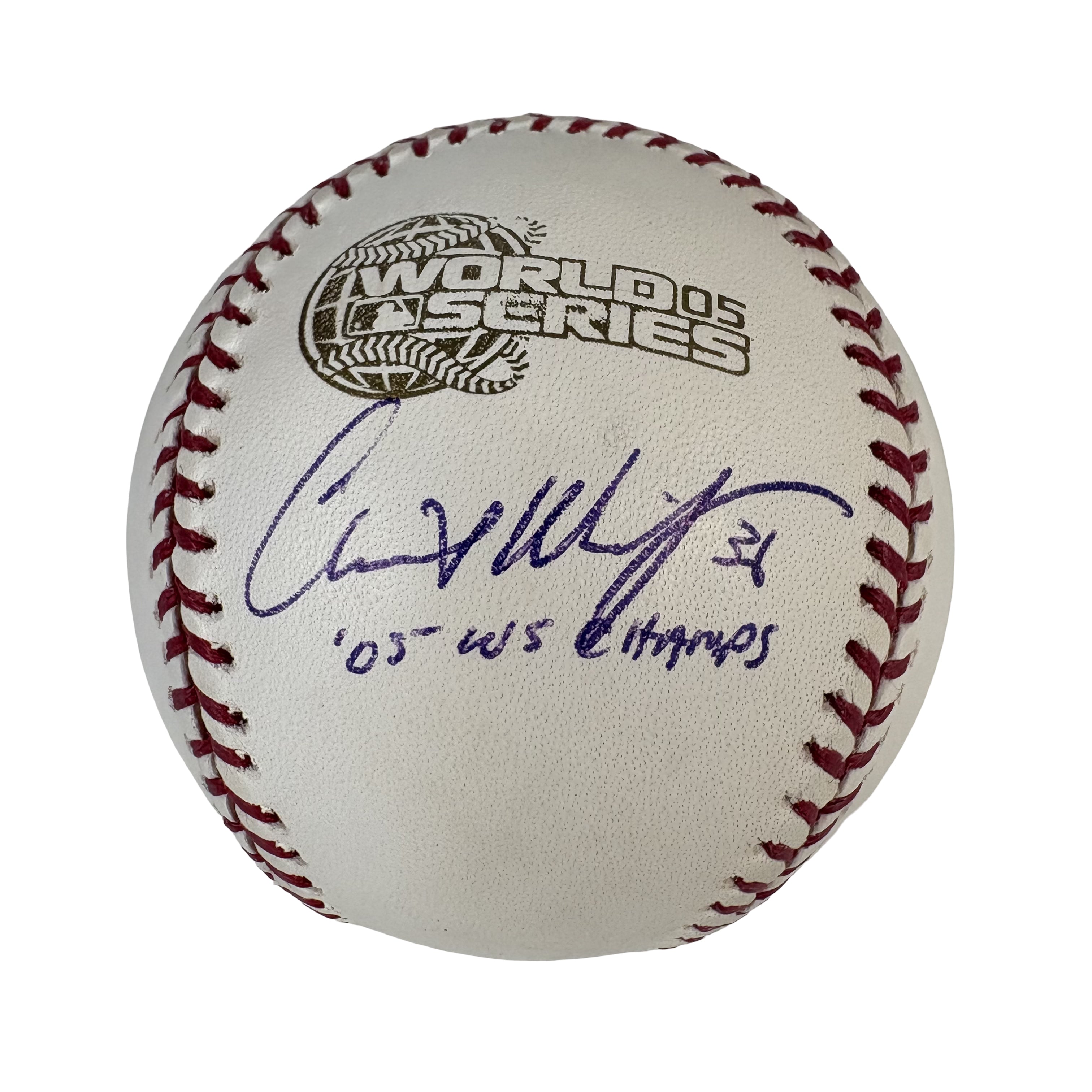 Chris Widger 2005 World Series White Sox Autographed Signed Baseball AMCo COA