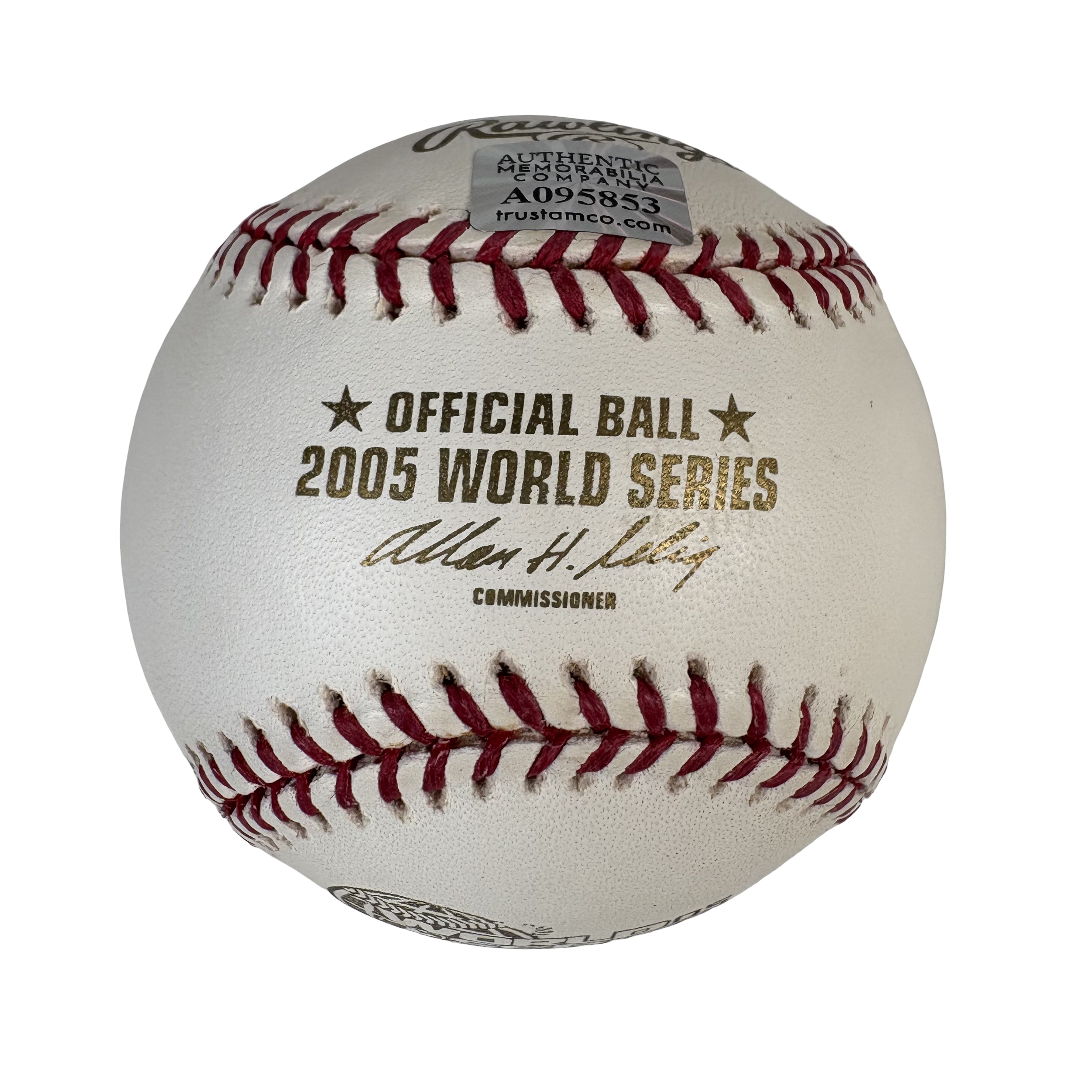 Chris Widger 2005 World Series White Sox Autographed Signed Baseball AMCo COA