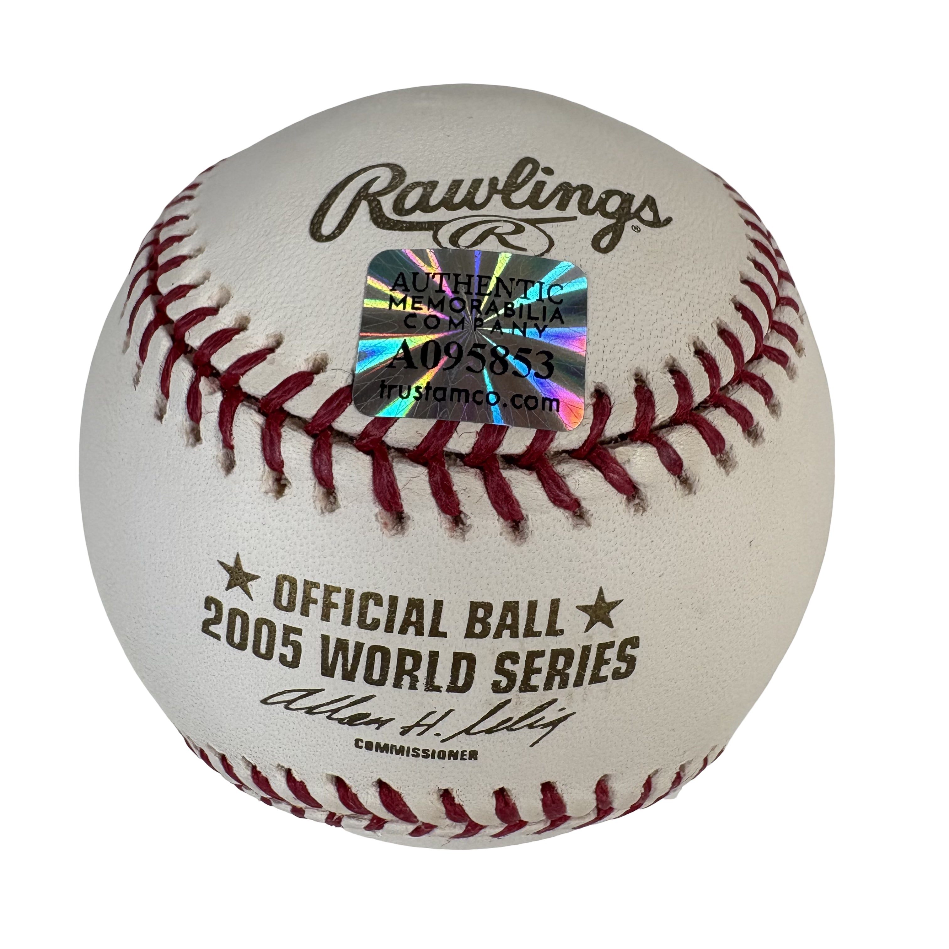 Chris Widger 2005 World Series White Sox Autographed Signed Baseball AMCo COA