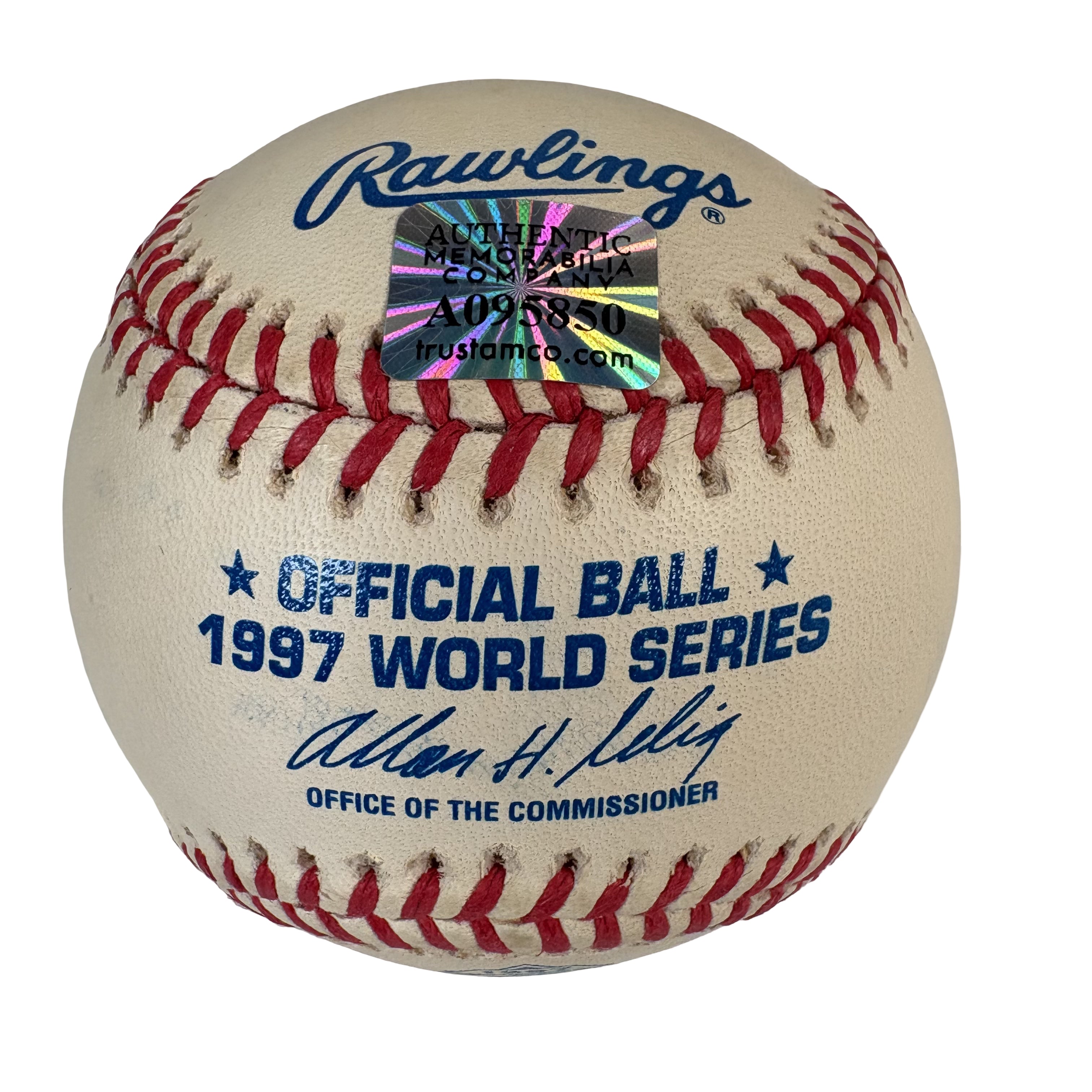 Livan Hernandez 1997 World Series Autographed Signed Baseball AMCo COA
