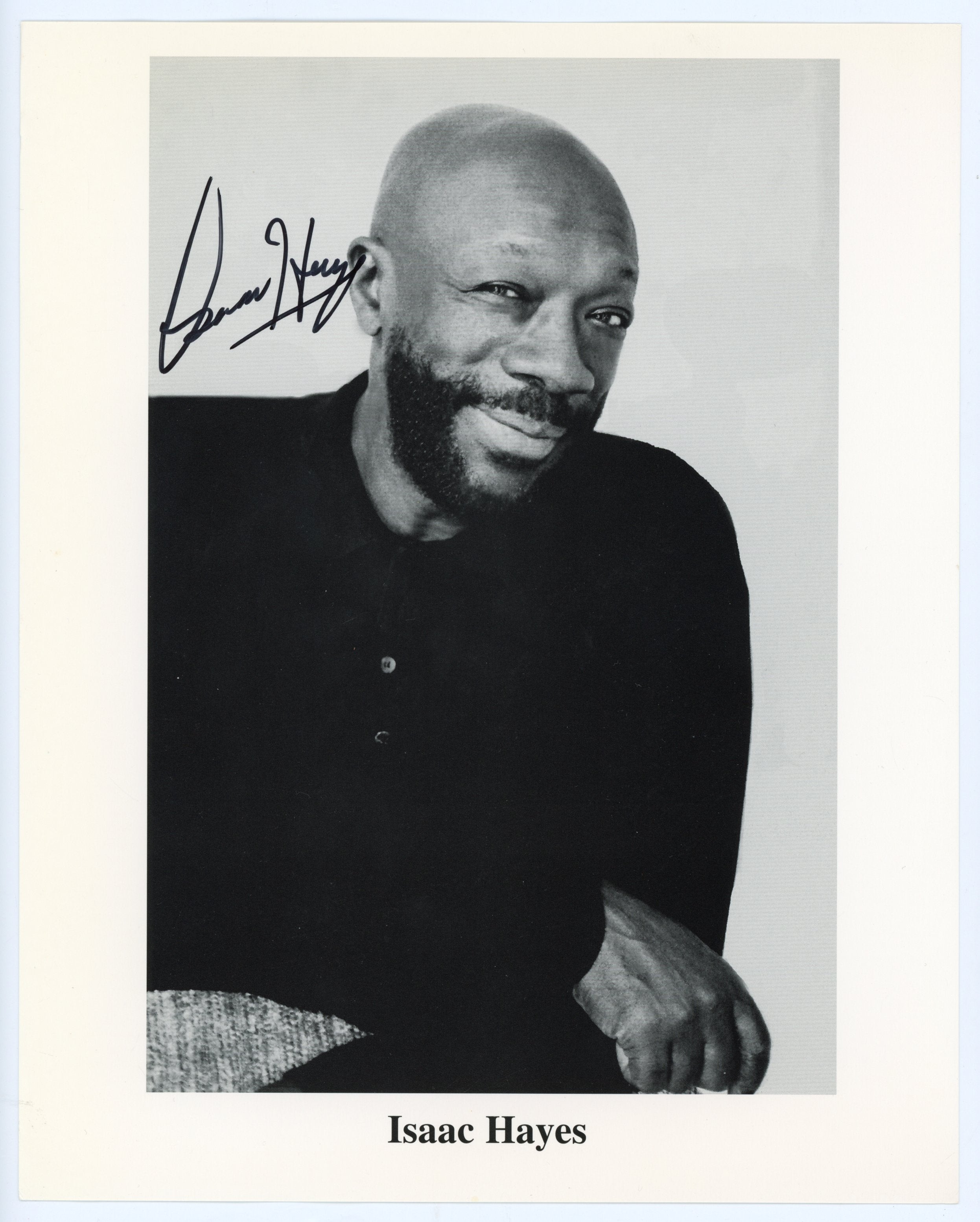Isaac Hayes Soul Man Shaft Autograph Signed 8x10 Photo AMCo COA