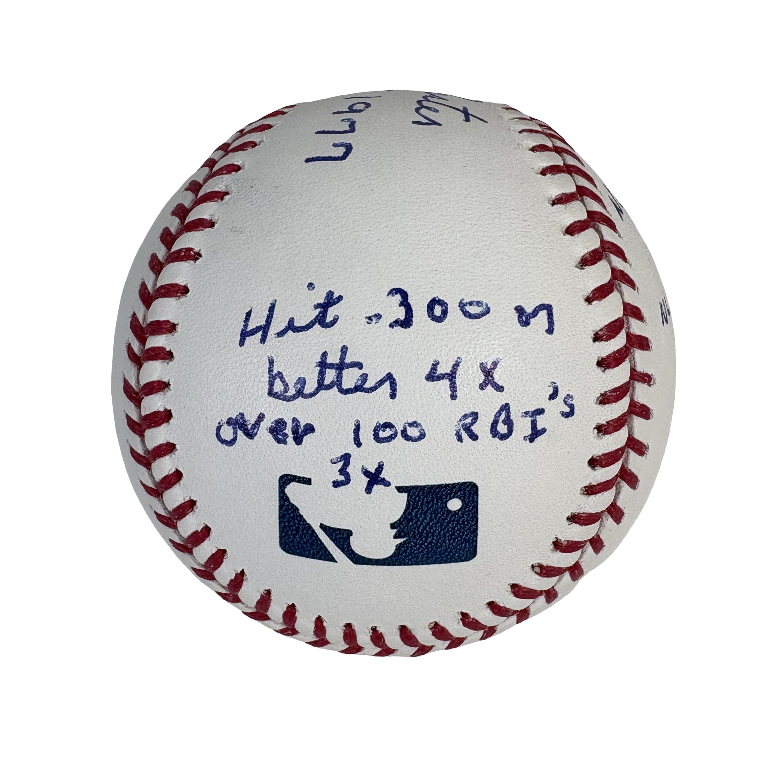 George Foster Cincinnati Reds Statball Autographed Signed Baseball AMCo COA