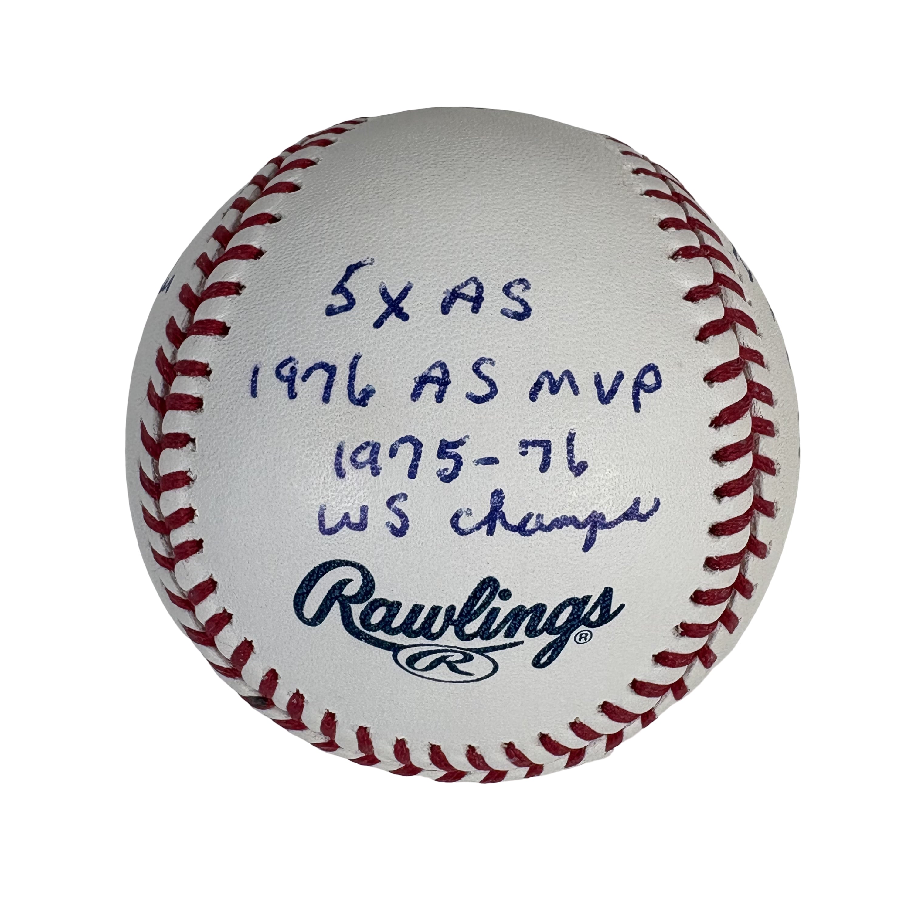 George Foster Cincinnati Reds Statball Autographed Signed Baseball AMCo COA