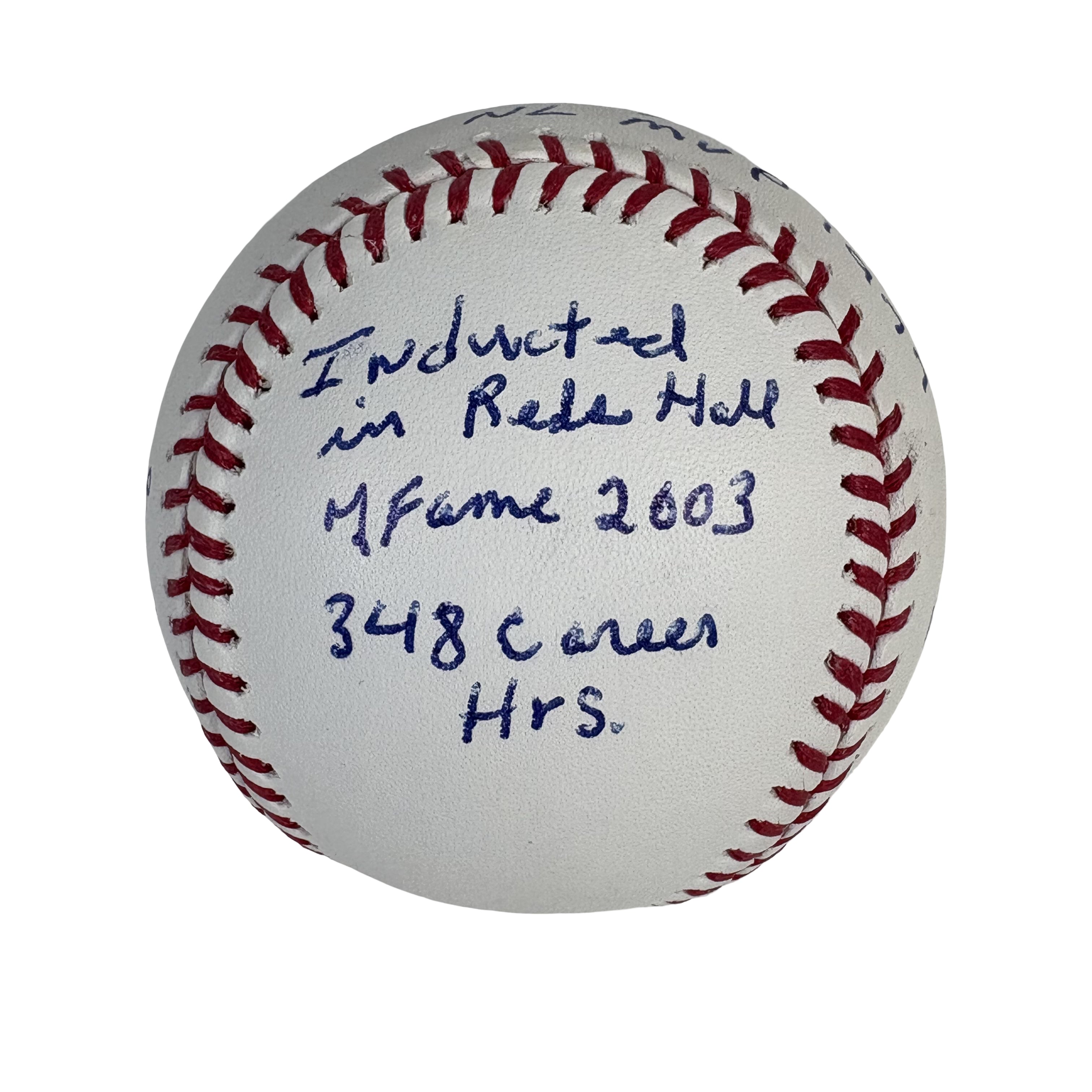 George Foster Cincinnati Reds Statball Autographed Signed Baseball AMCo COA