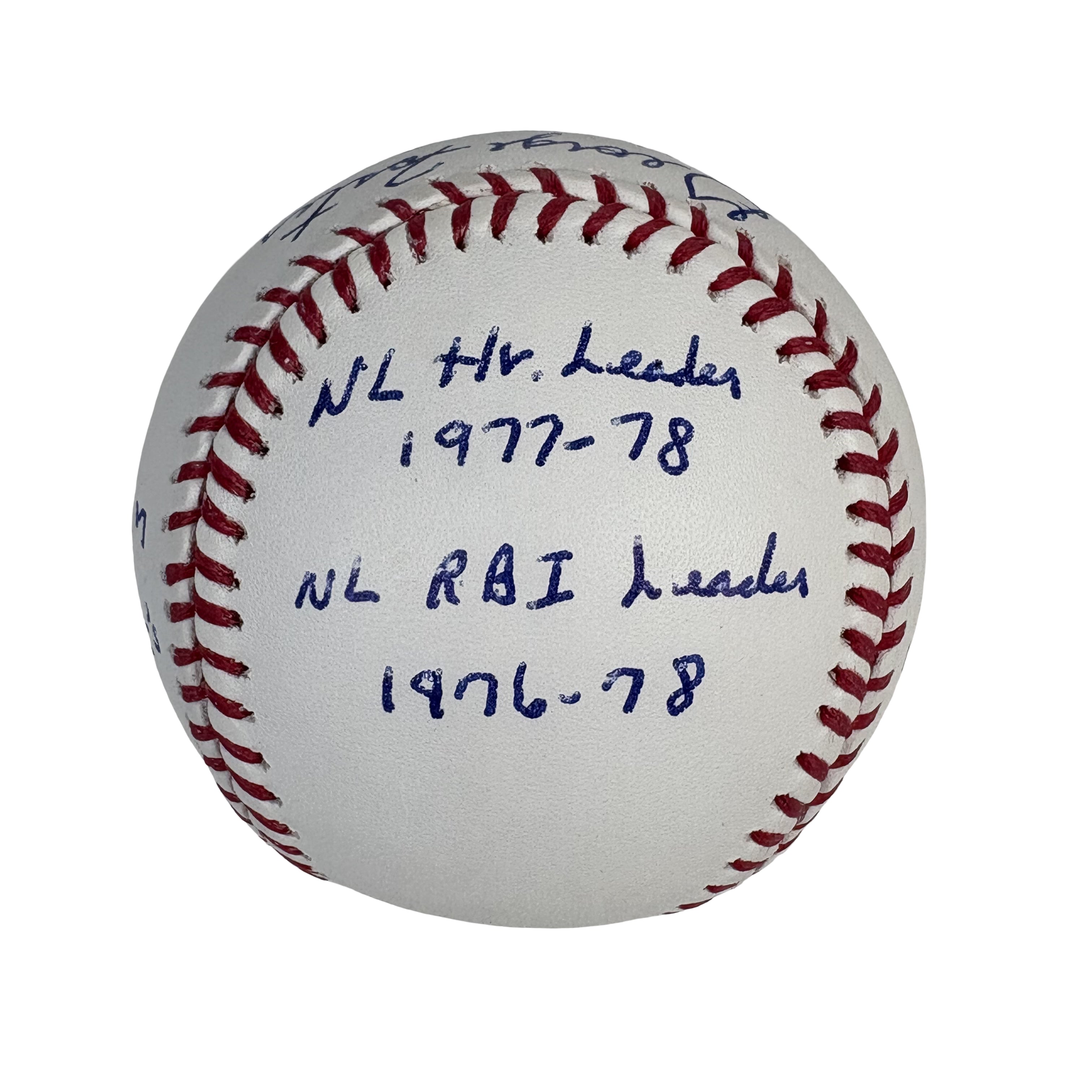 George Foster Cincinnati Reds Statball Autographed Signed Baseball AMCo COA