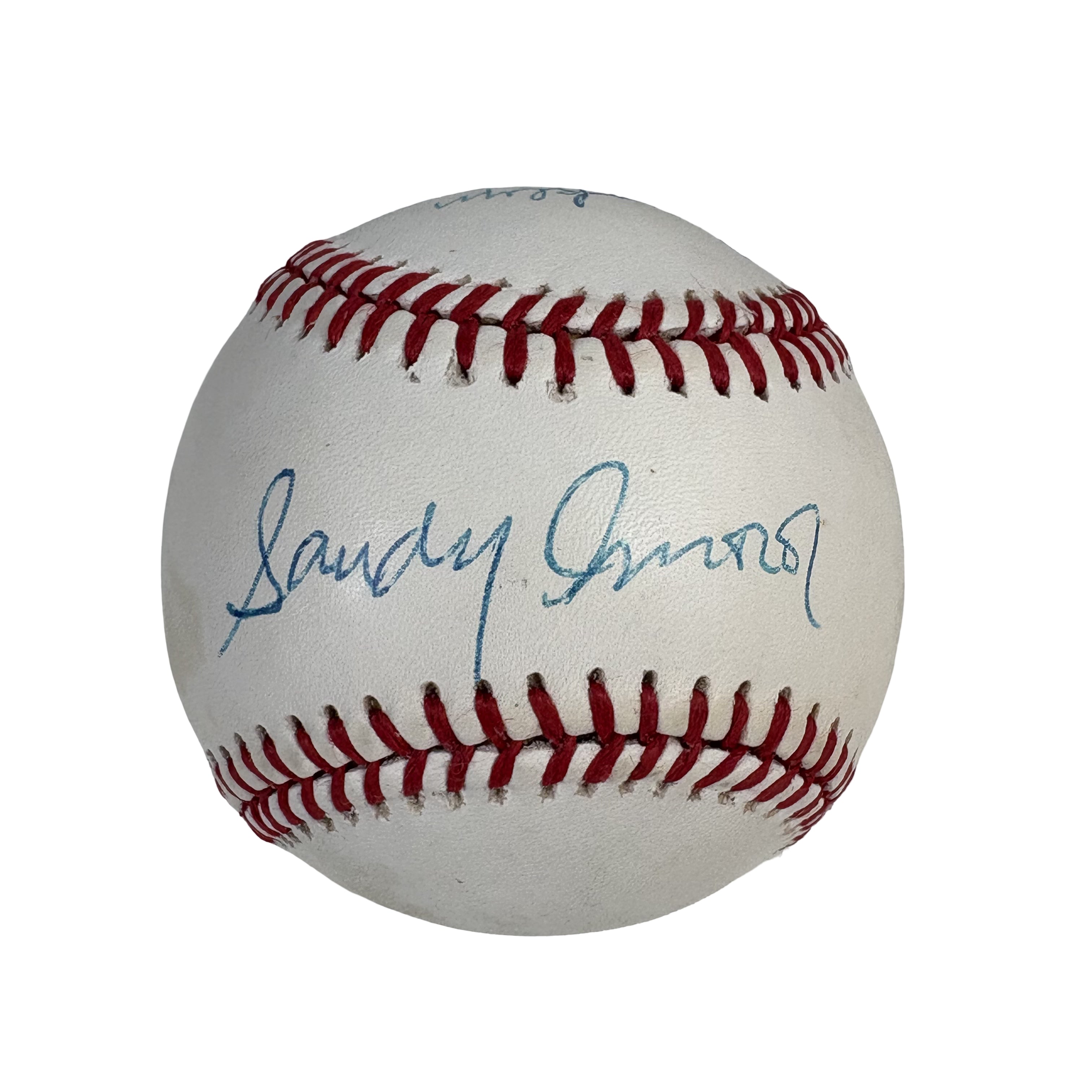 Sandy Amoros Brooklyn Dodgers Autographed Signed Baseball JSA LOA