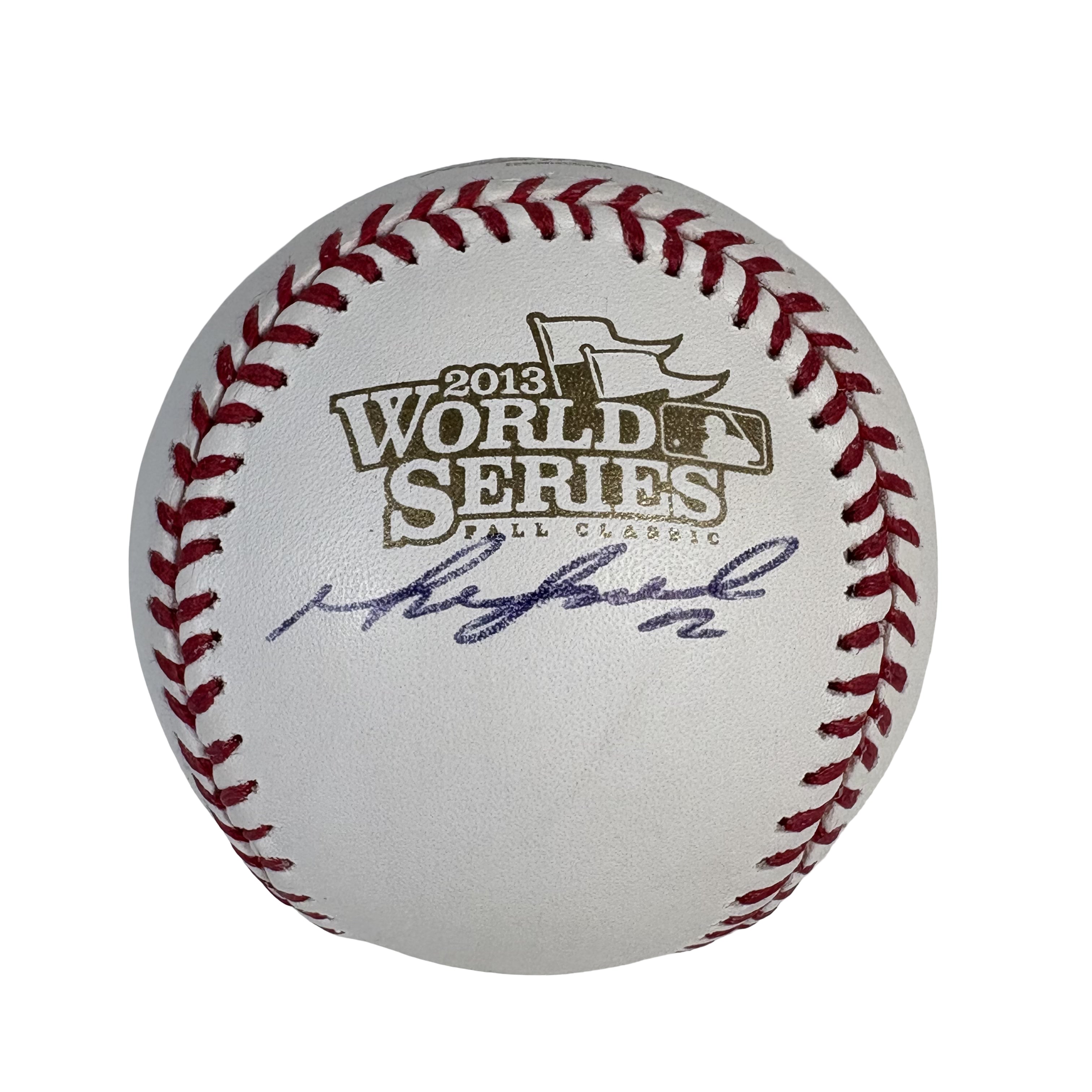 Mike Napoli 2013 World Series Autographed Signed Baseball Beckett BAS 