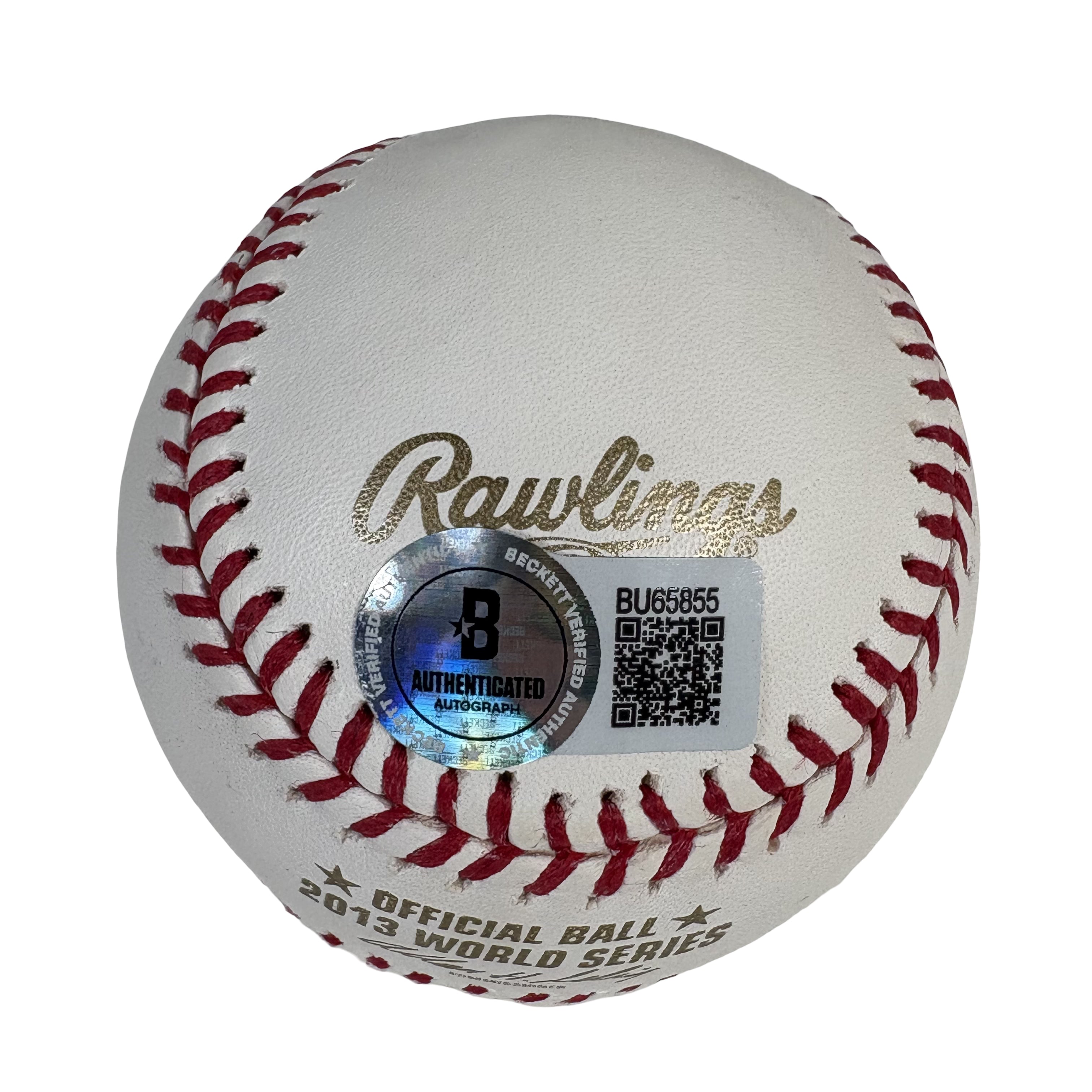 Mike Napoli 2013 World Series Autographed Signed Baseball Beckett BAS 