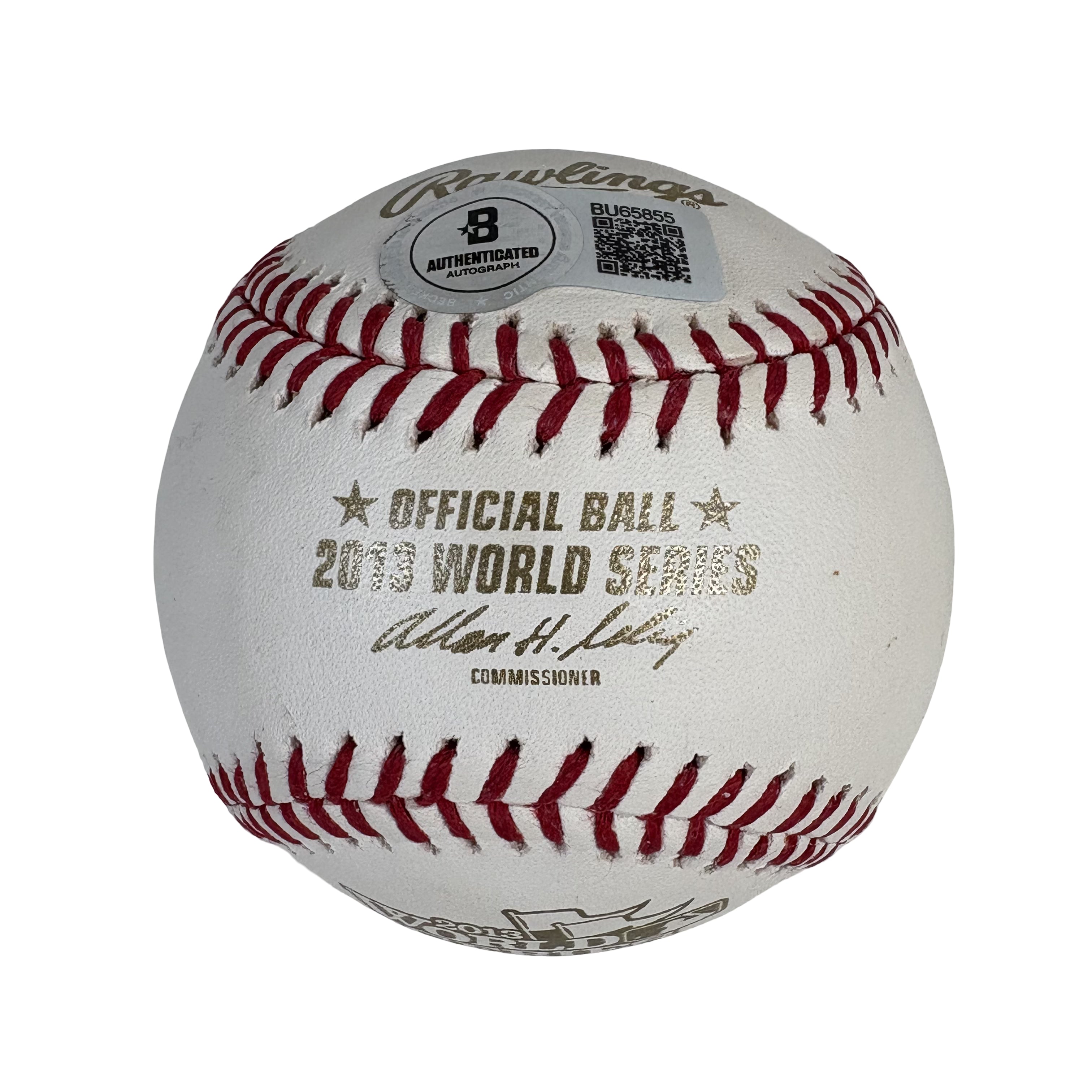 Mike Napoli 2013 World Series Autographed Signed Baseball Beckett BAS 