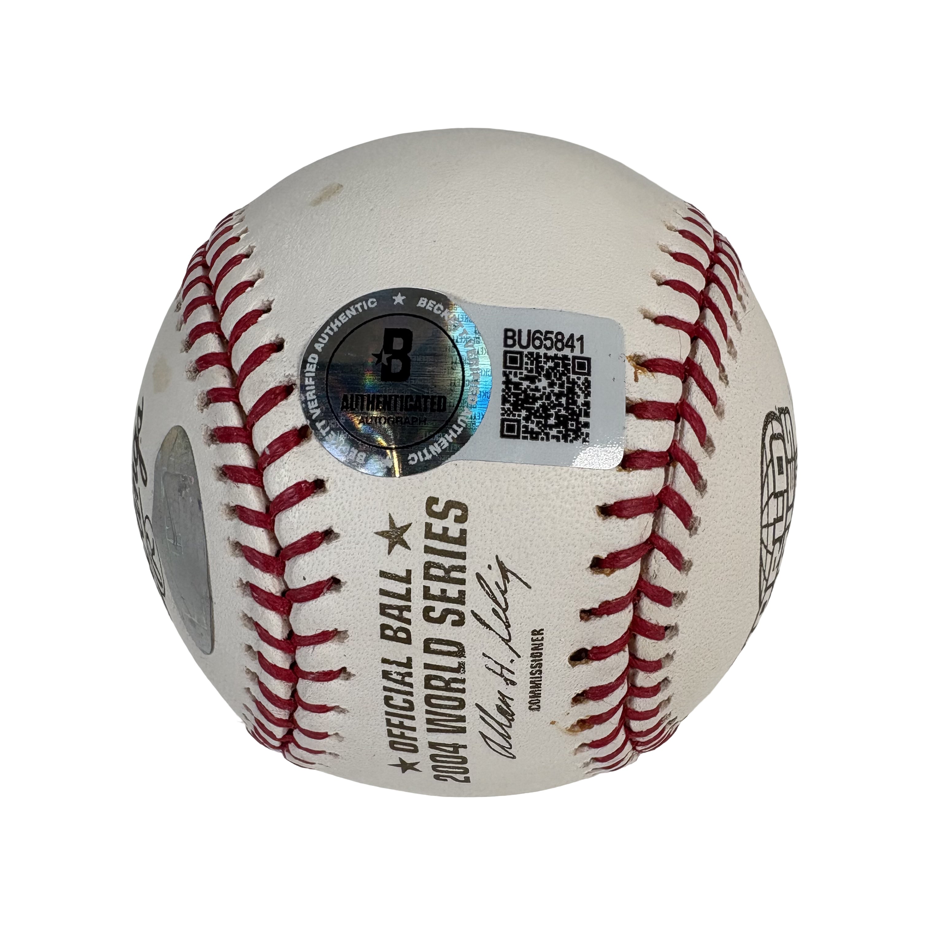 Curt Schilling 2004 World Series Autographed Signed Baseball Beckett BAS 