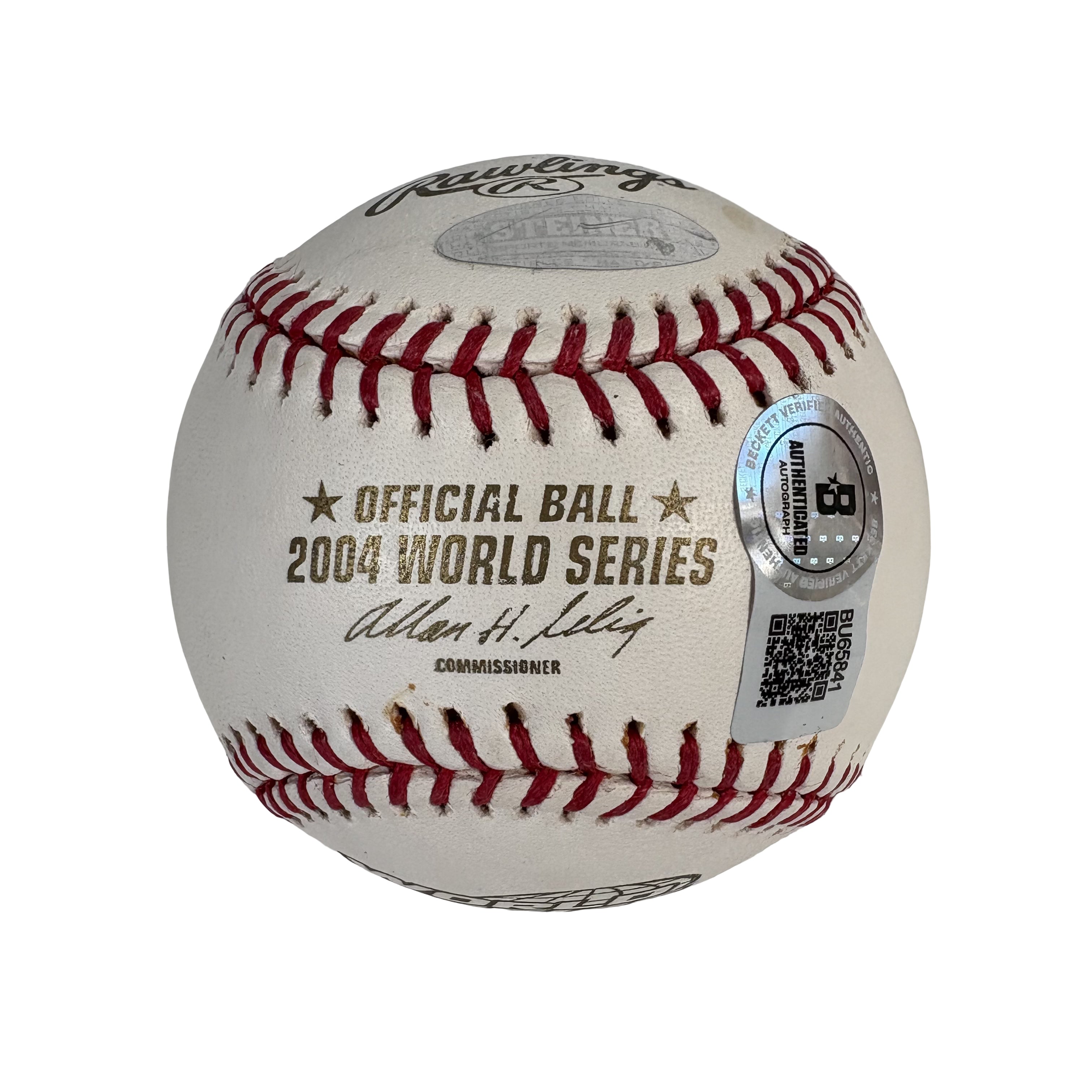 Curt Schilling 2004 World Series Autographed Signed Baseball Beckett BAS 
