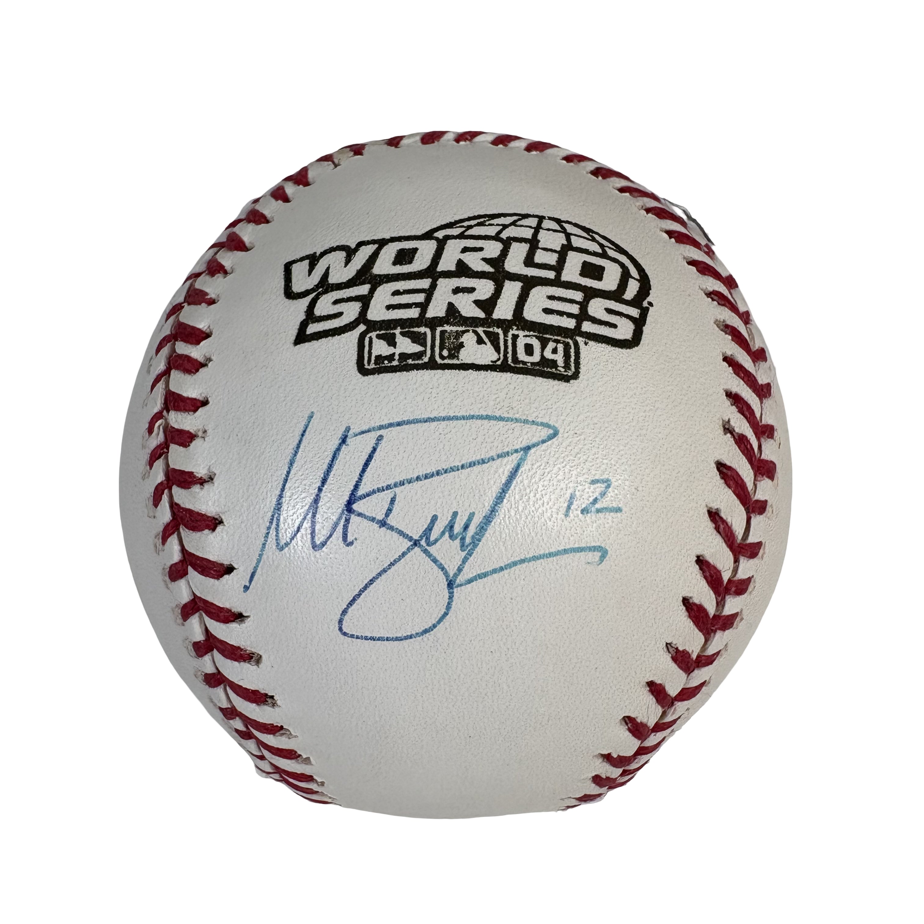 Mark Bellhorn 2004 World Series Autographed Signed Baseball Beckett BAS 