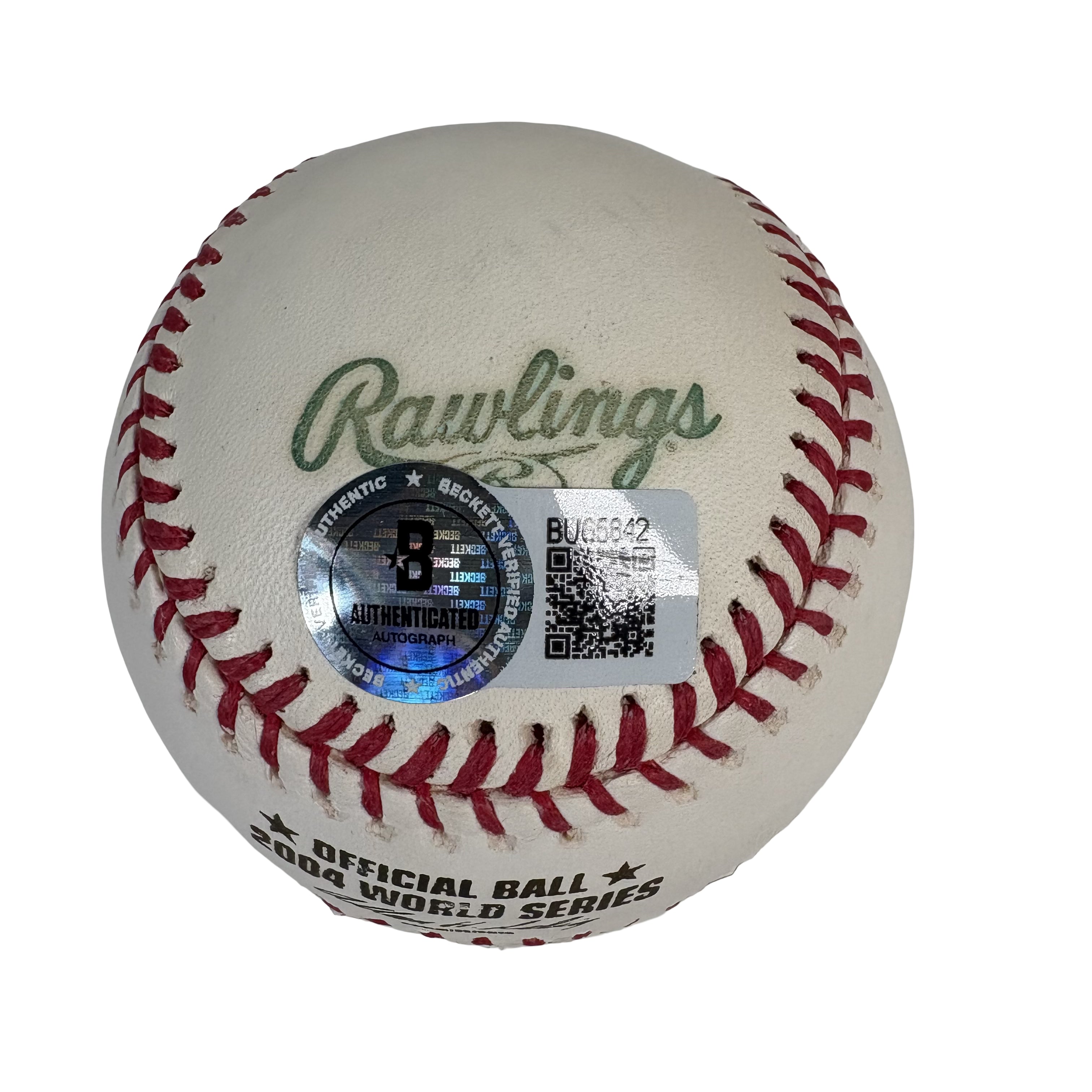 Mark Bellhorn 2004 World Series Autographed Signed Baseball Beckett BAS 