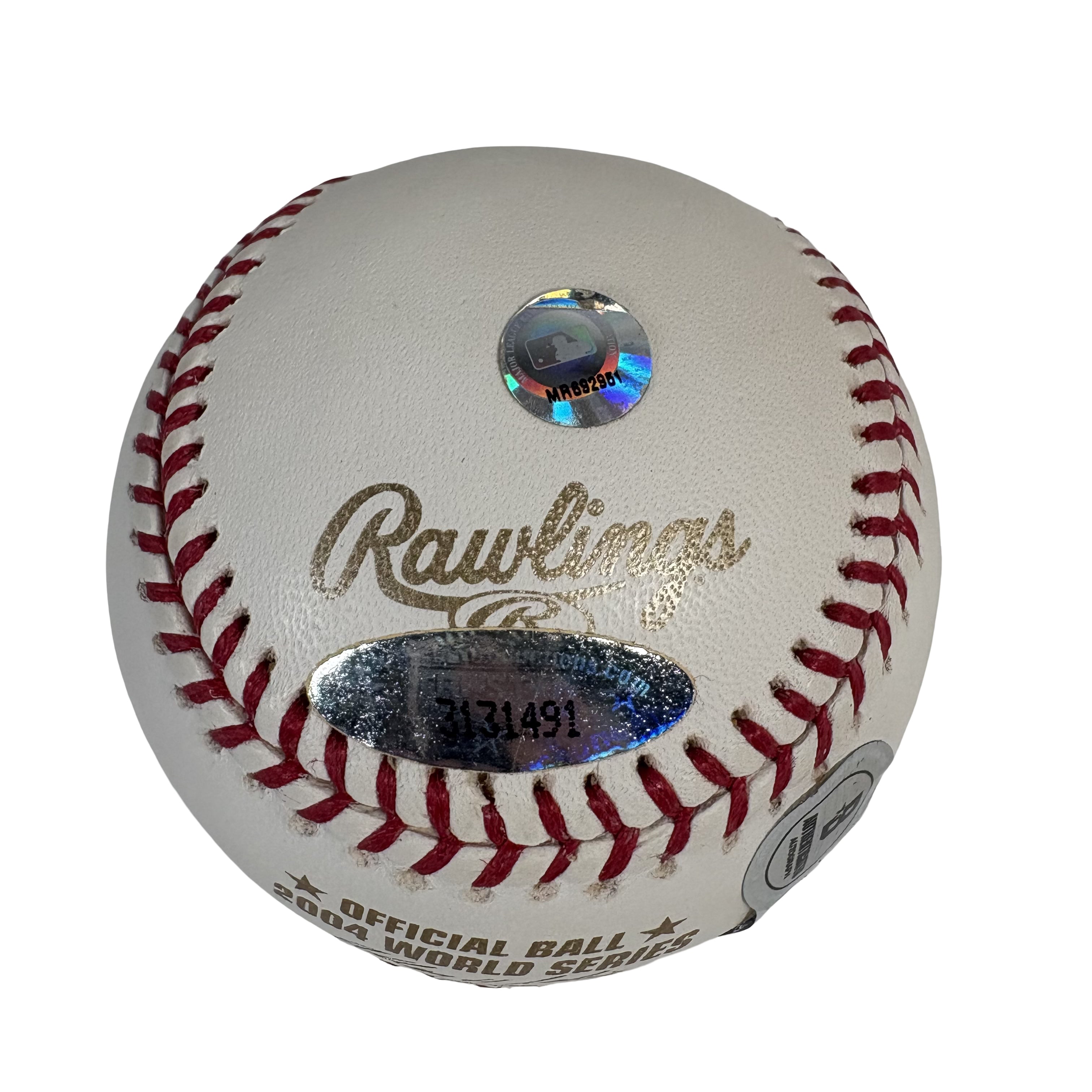 Derek Lowe 2004 World Series Autographed Signed Baseball Beckett BAS 