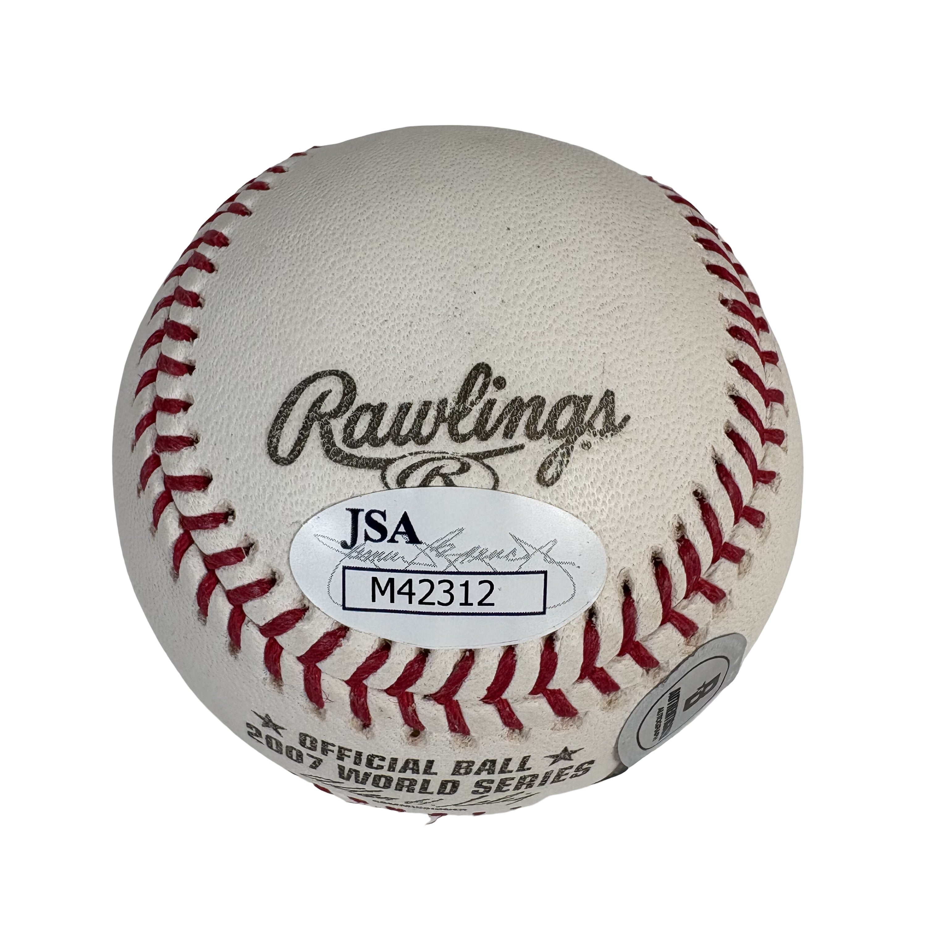 Mike Lowell 2007 World Series Autographed Signed Baseball Beckett BAS 