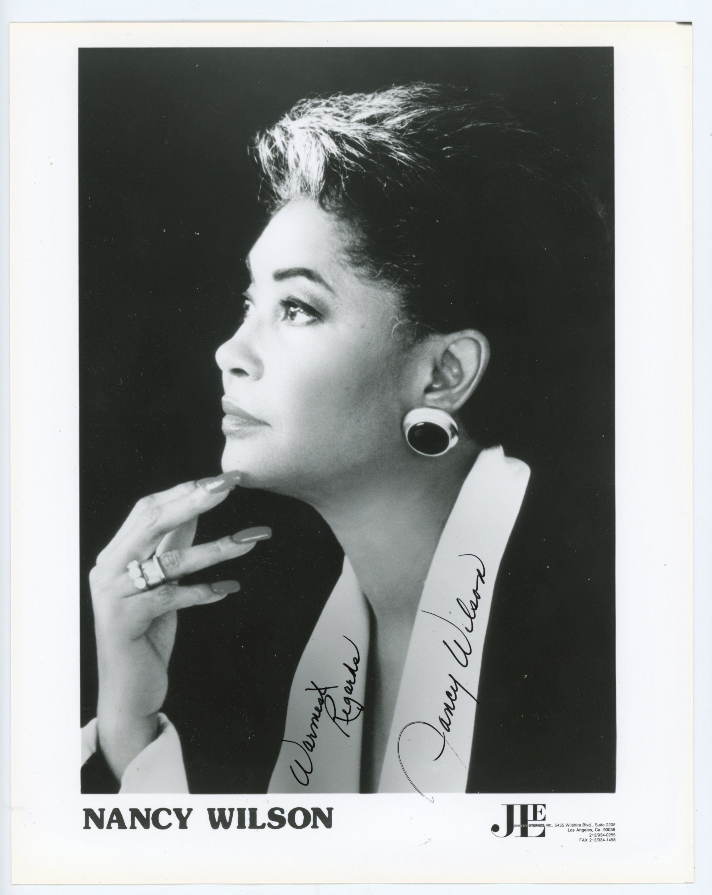 Nancy Wilson Jazz Singer Autographed Signed 8x10 Photo AMCo COA