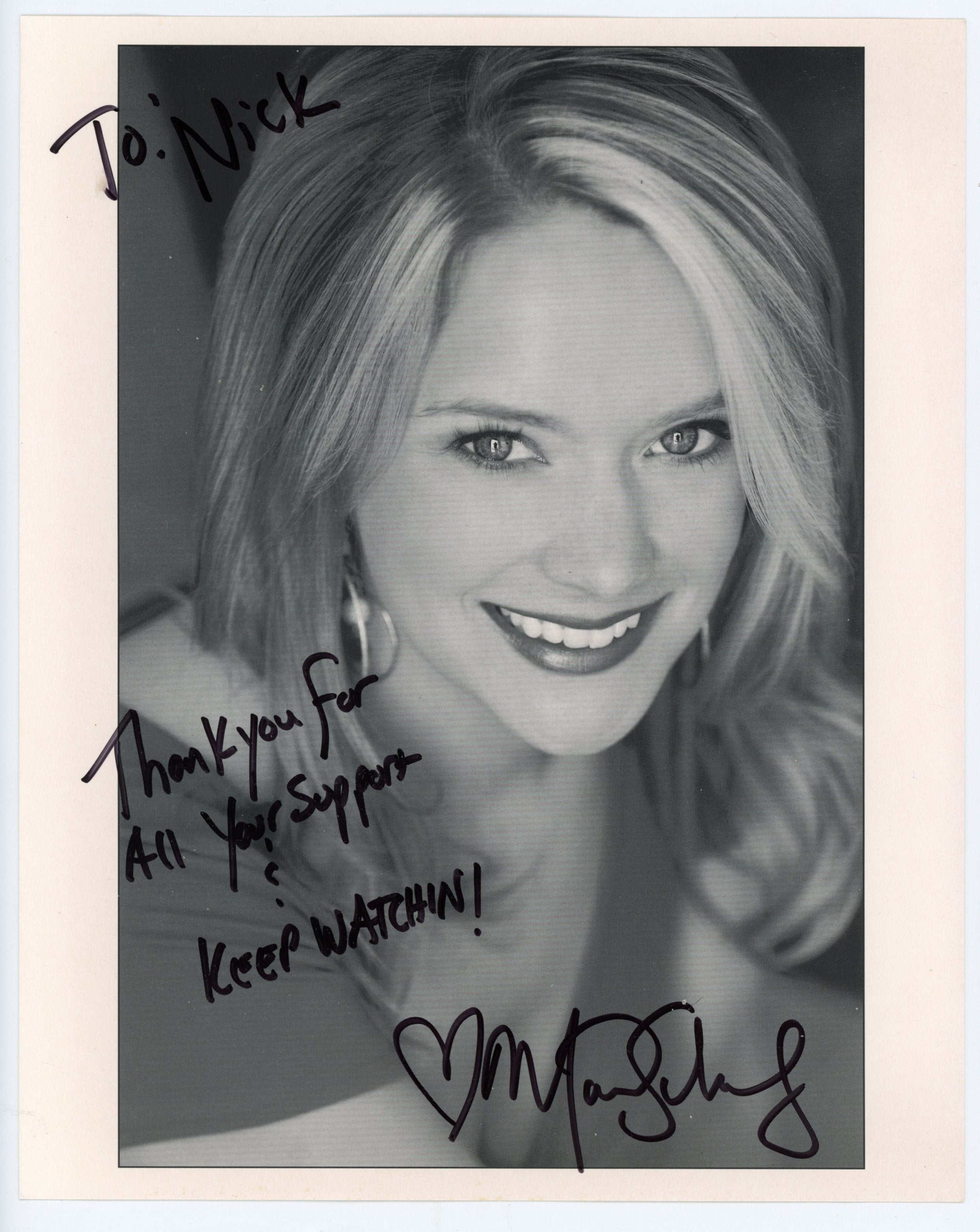 Marnie Schulenburg As The World Turns Autographed Signed 8x10 Photo AMCo COA