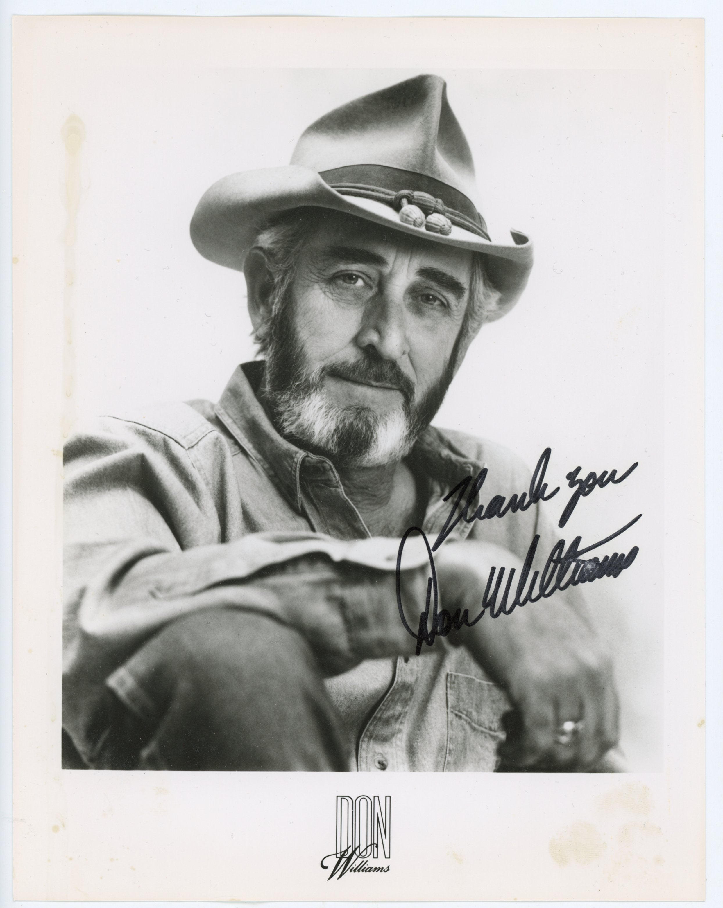 Don Williams The Gentle Giant Autographed Signed 8x10 Photo AMCo COA