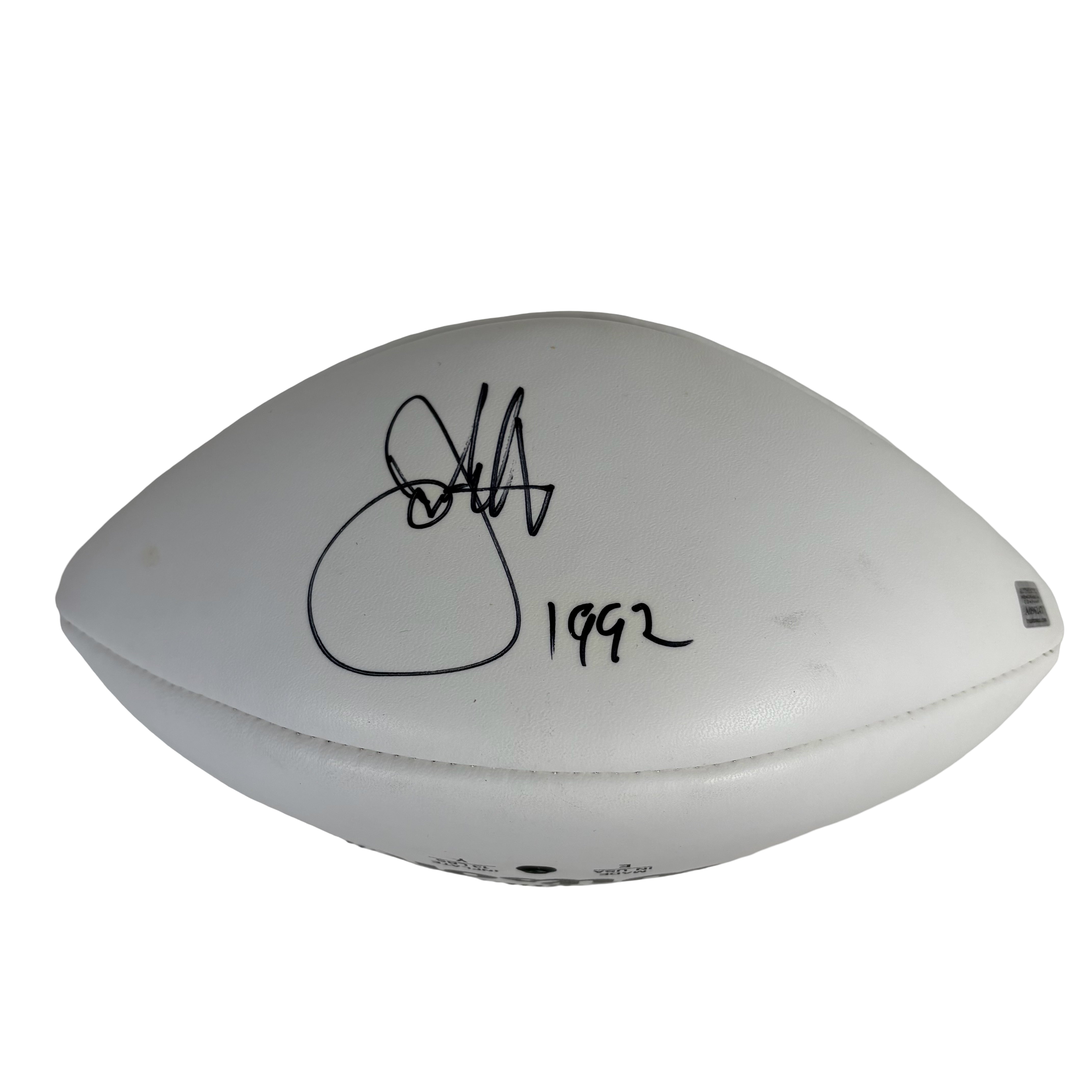 Joe Gibbs & Warren Moon Autographed Signed Football Football AMCo COA