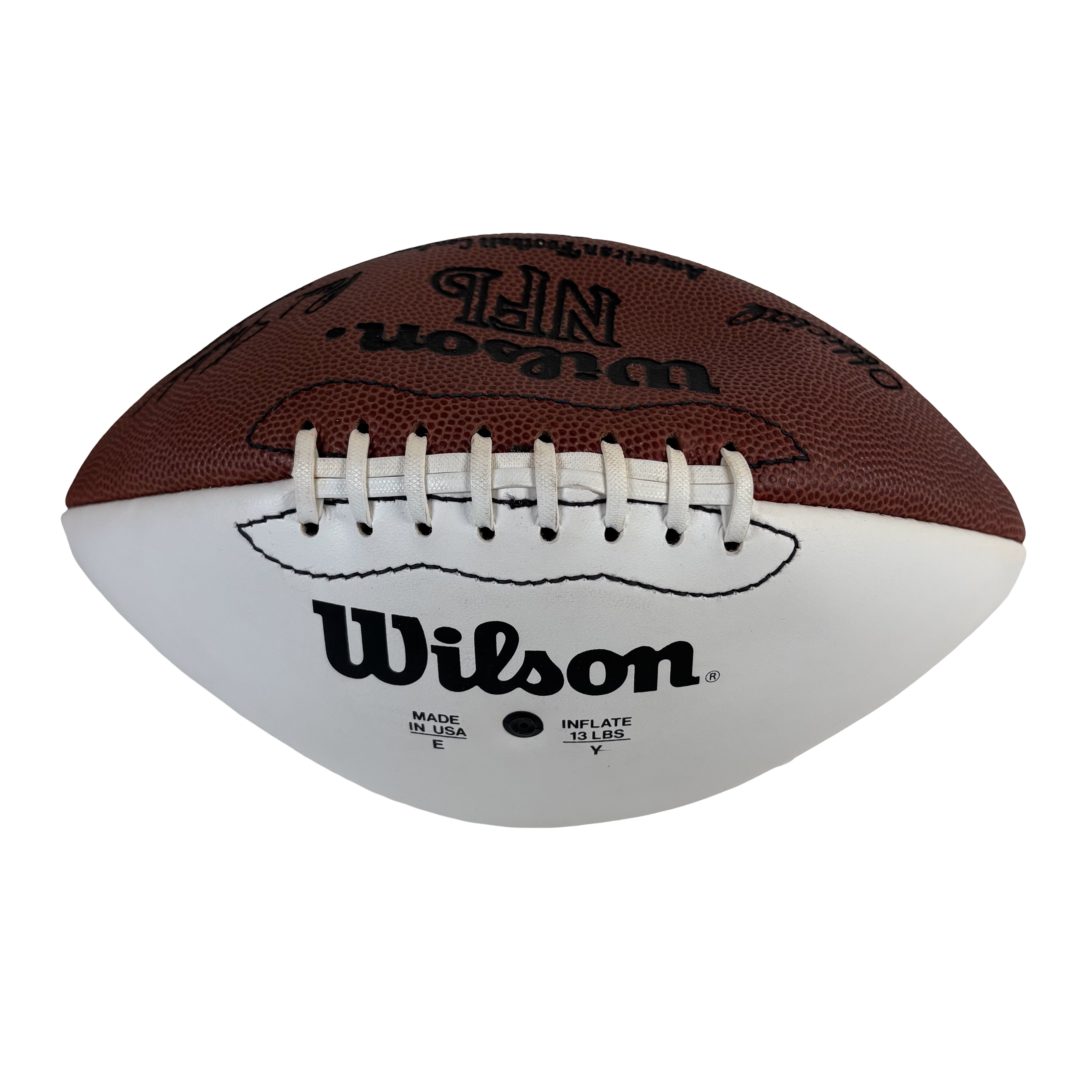 Joe Gibbs & Warren Moon Autographed Signed Football Football AMCo COA