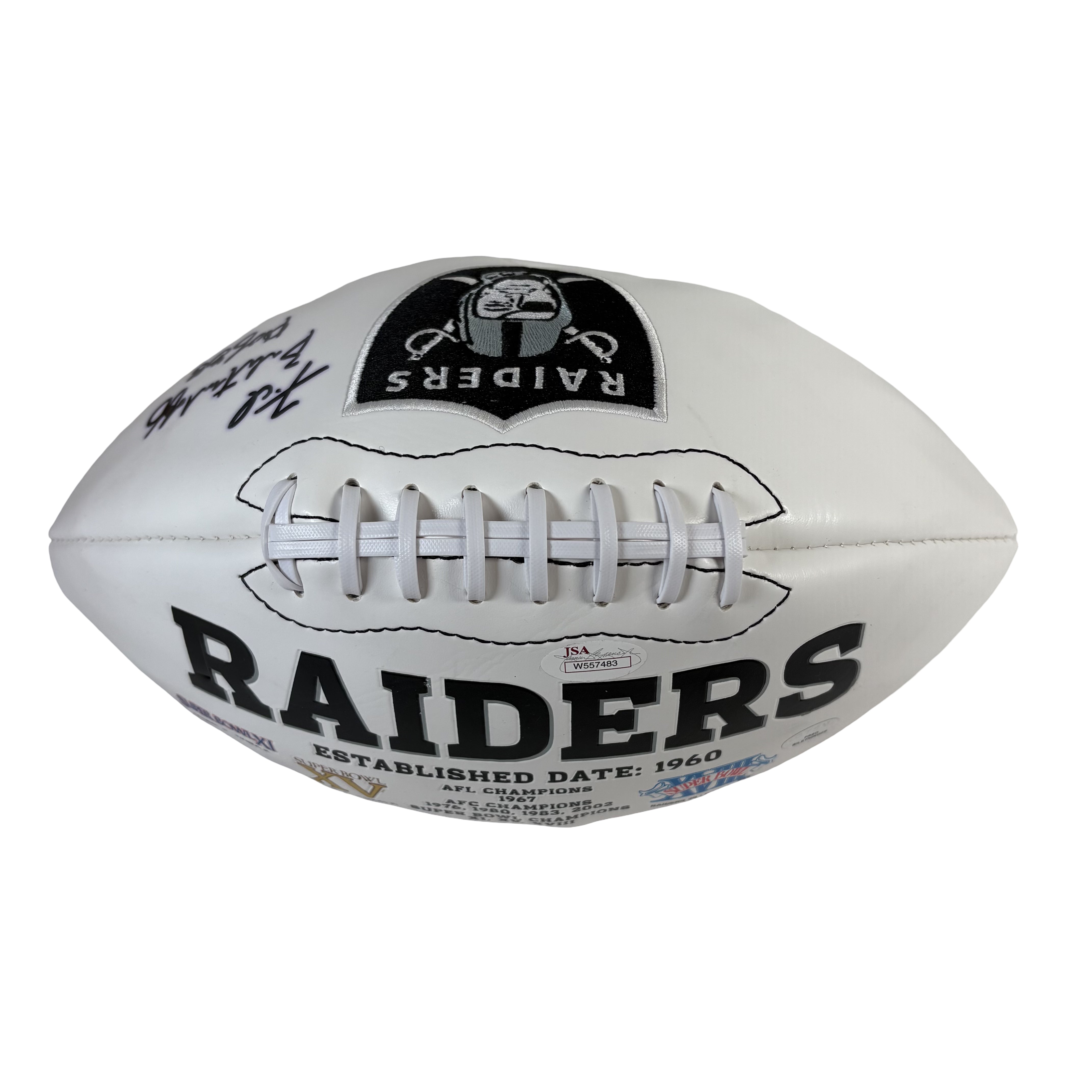 Fred Biletnikoff Oakland Raiders Autographed Signed Football GTSM 