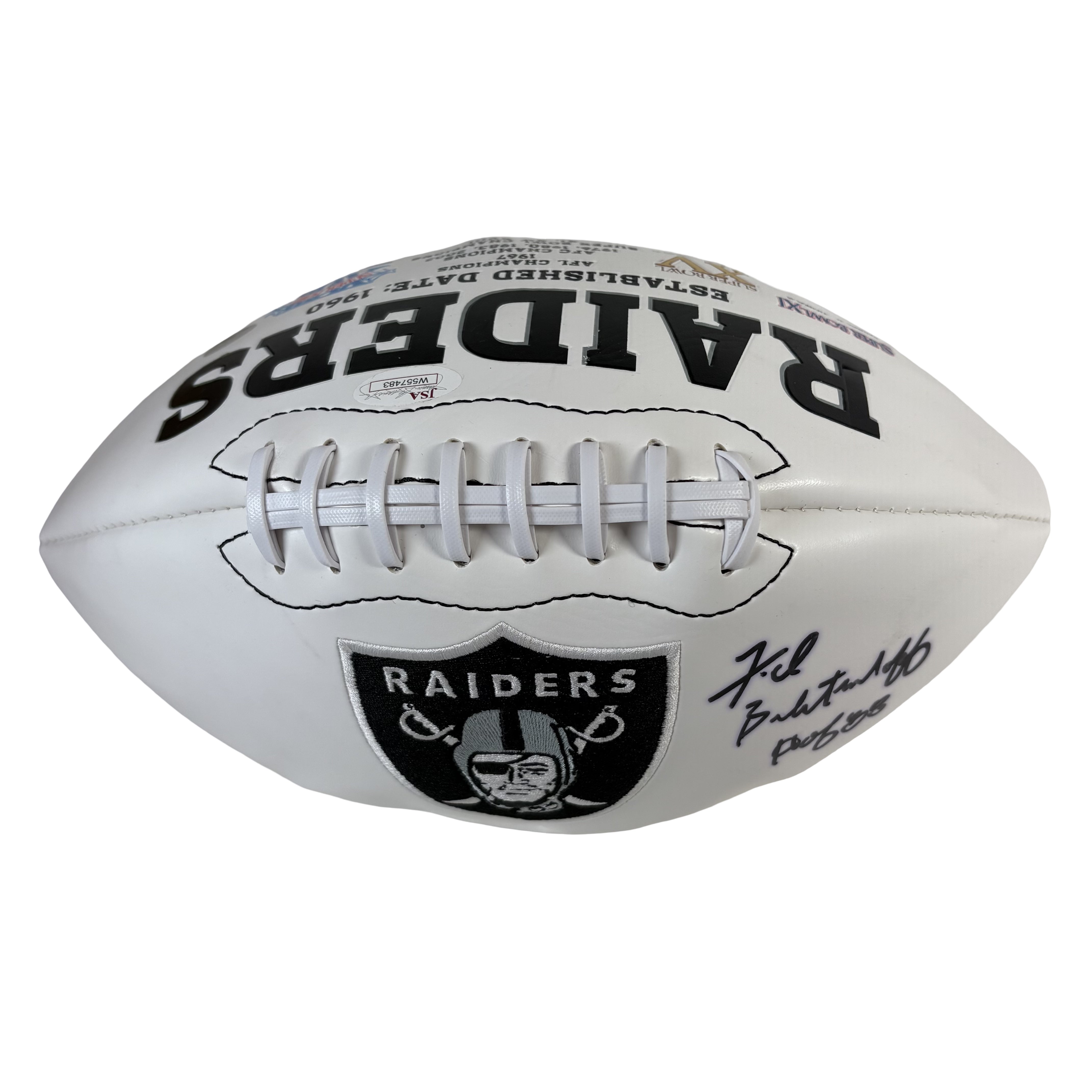 Fred Biletnikoff Oakland Raiders Autographed Signed Football GTSM 