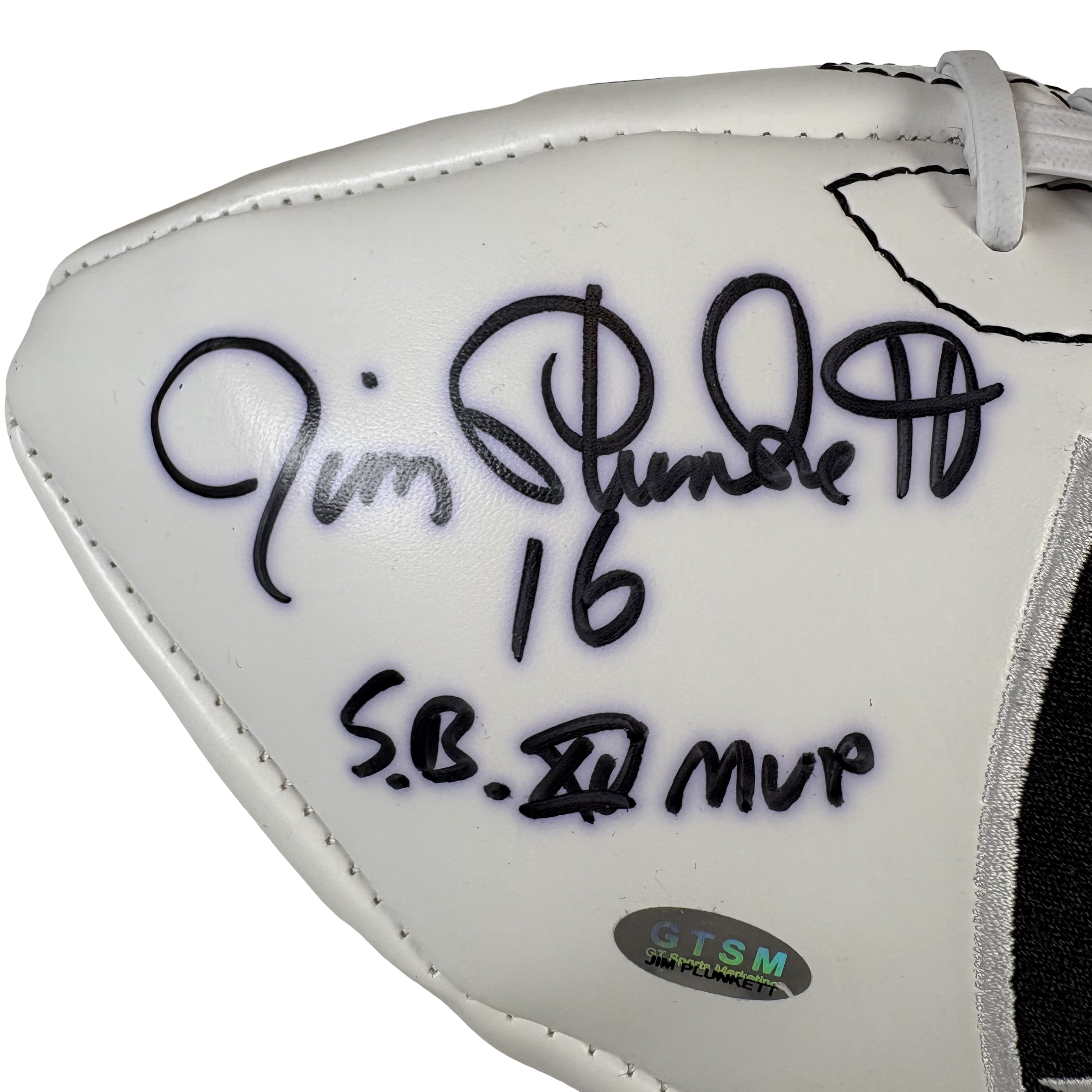 Jim Plunkett & Fred Biletnikoff Oakland Raiders Autographed Signed Football GTSM 