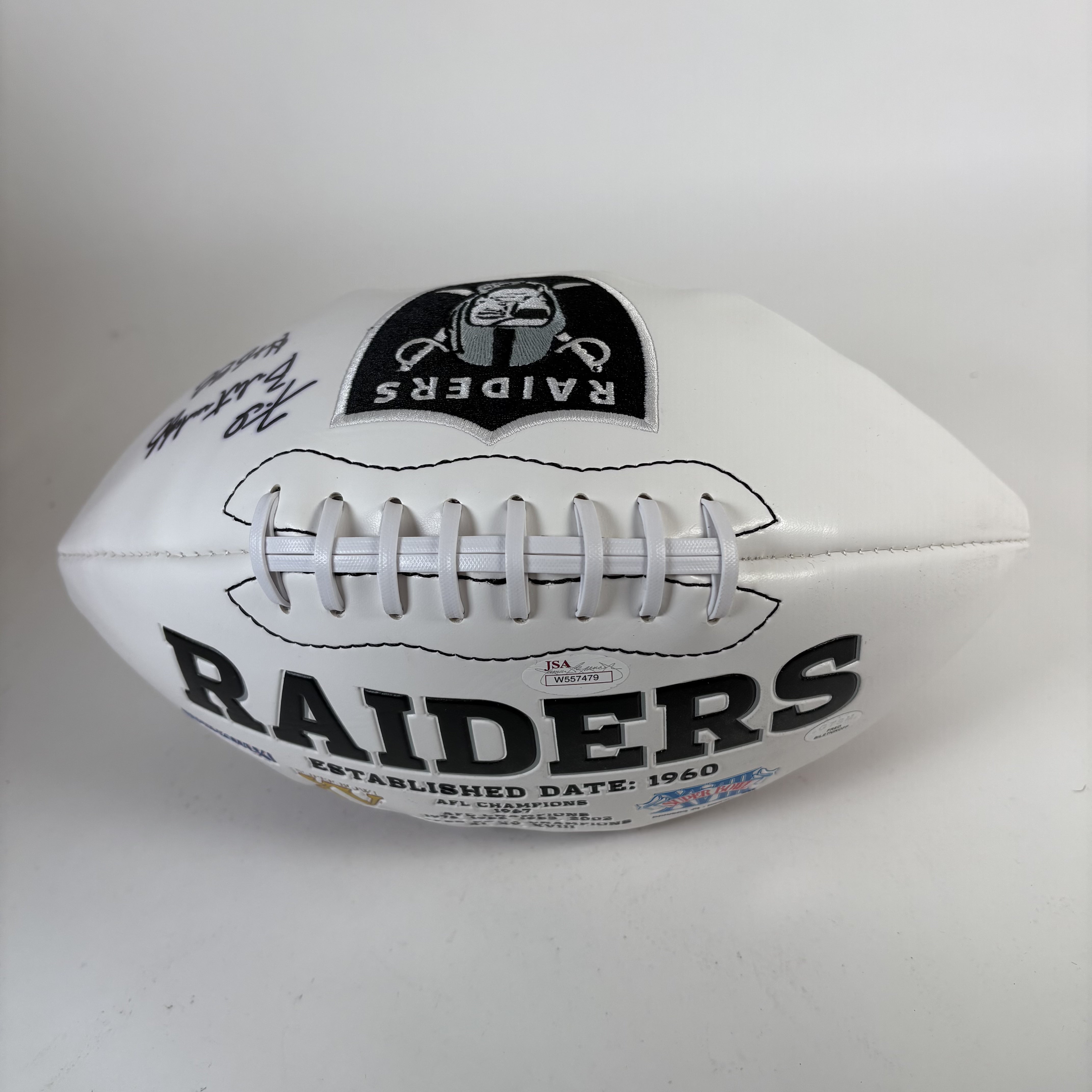 Fred Biletnikoff Oakland Raiders Autographed Signed Football GTSM 
