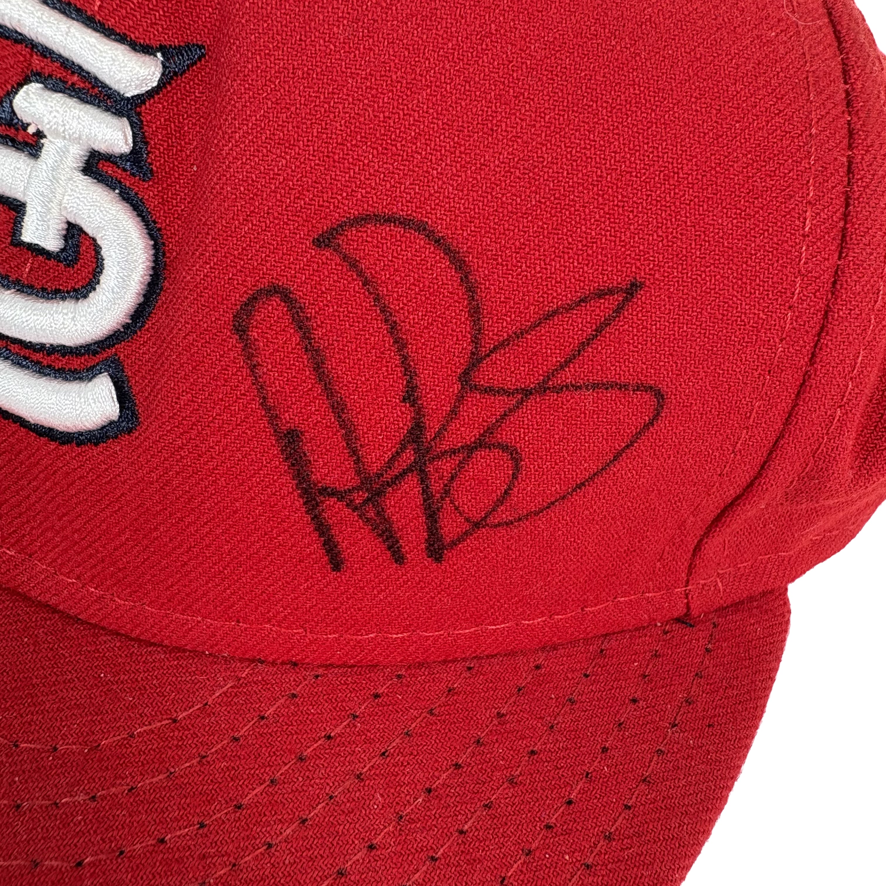 Albert Pujols St Louis Cardinals Autographed Signed Baseball Hat JSA LOA