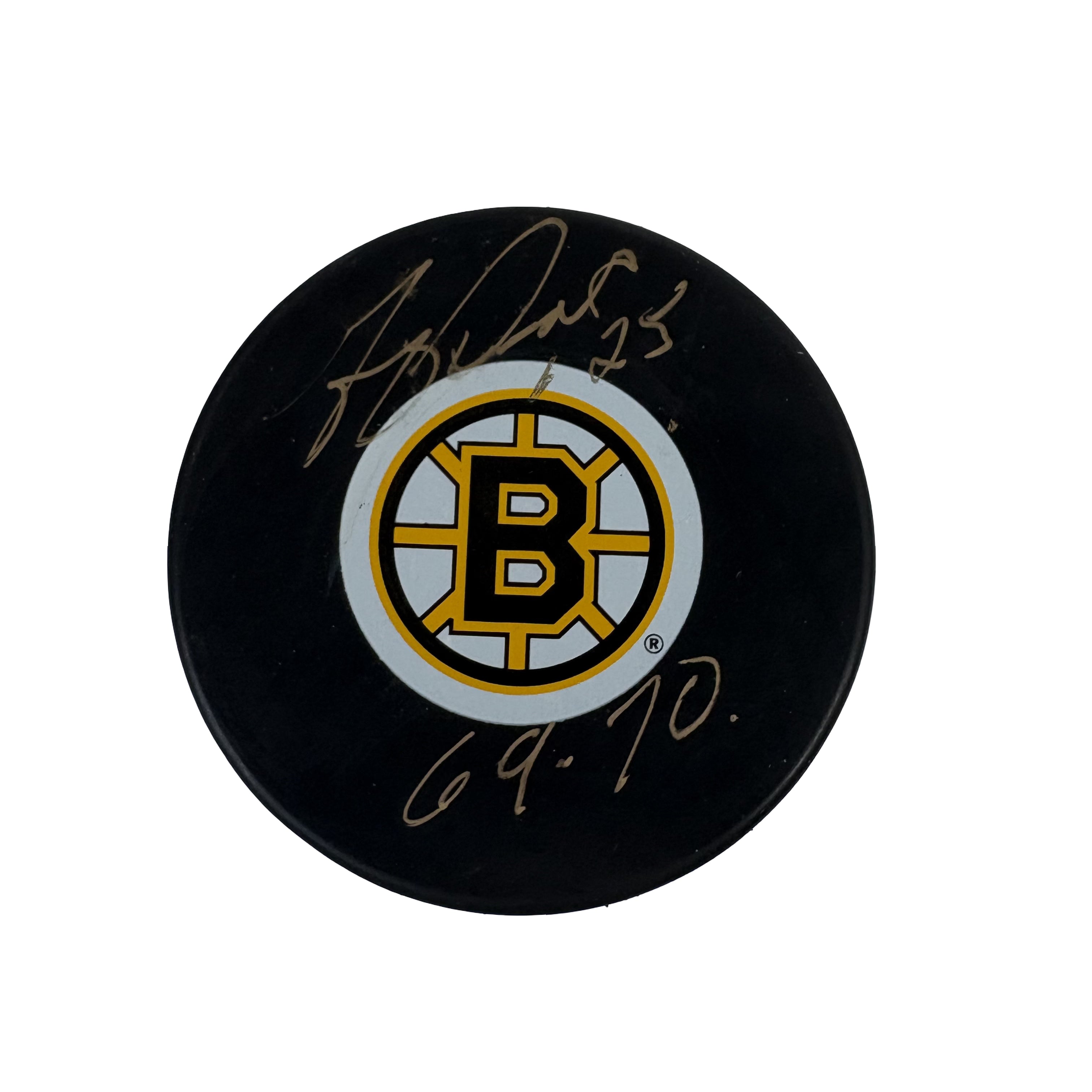 Gary Doak Boston Bruins Autographed Signed Hockey Puck Beckett BAS 