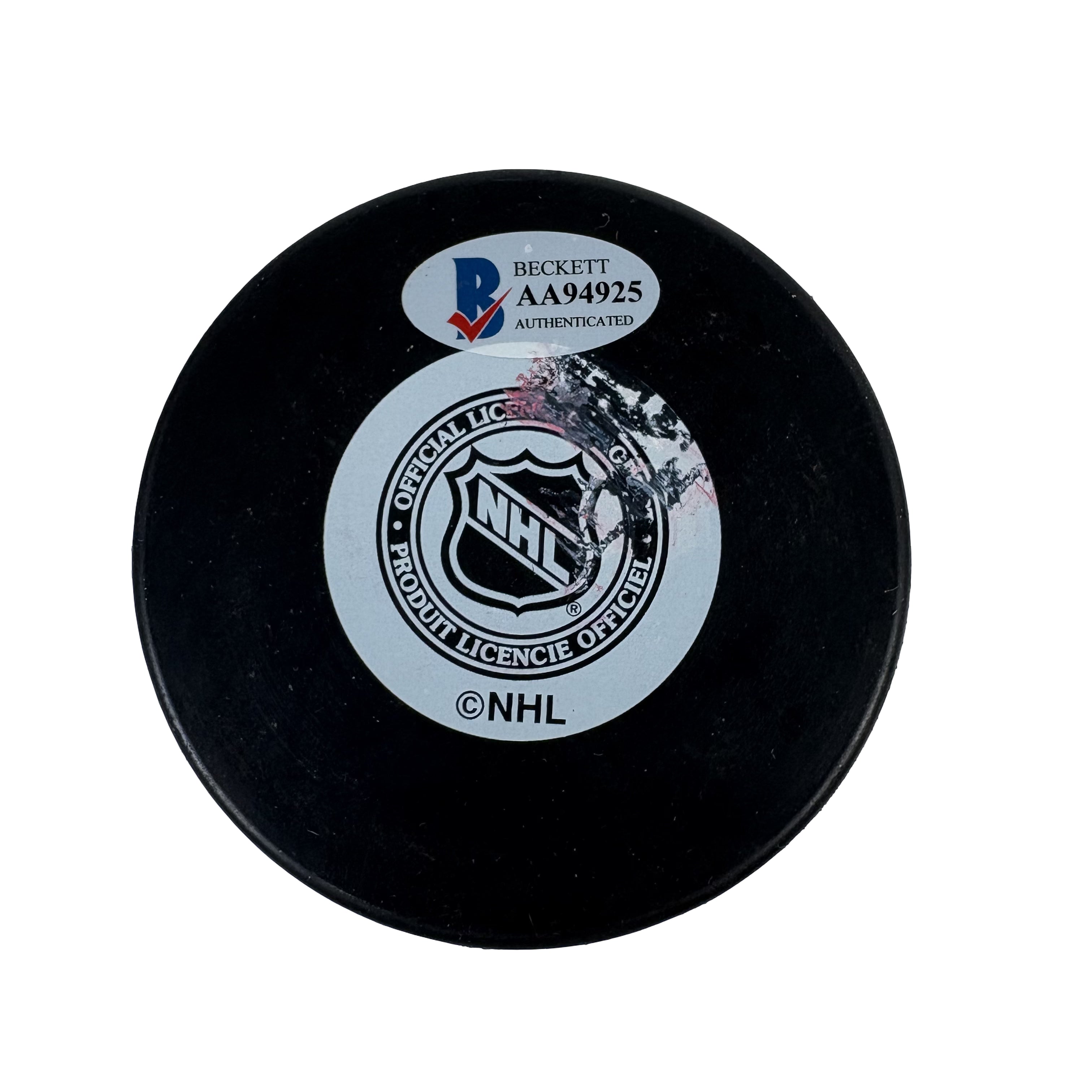Gary Doak Boston Bruins Autographed Signed Hockey Puck Beckett BAS 