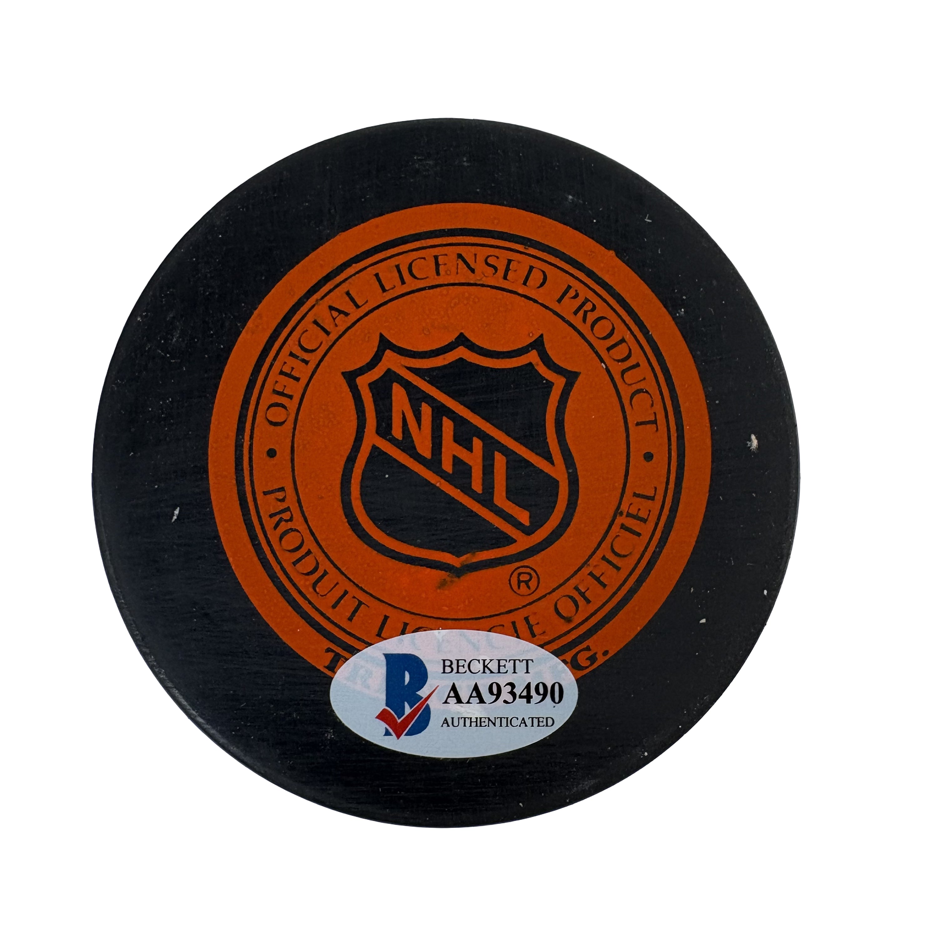 Ed Shack Boston Bruins Autographed Signed Hockey Puck Beckett BAS COA