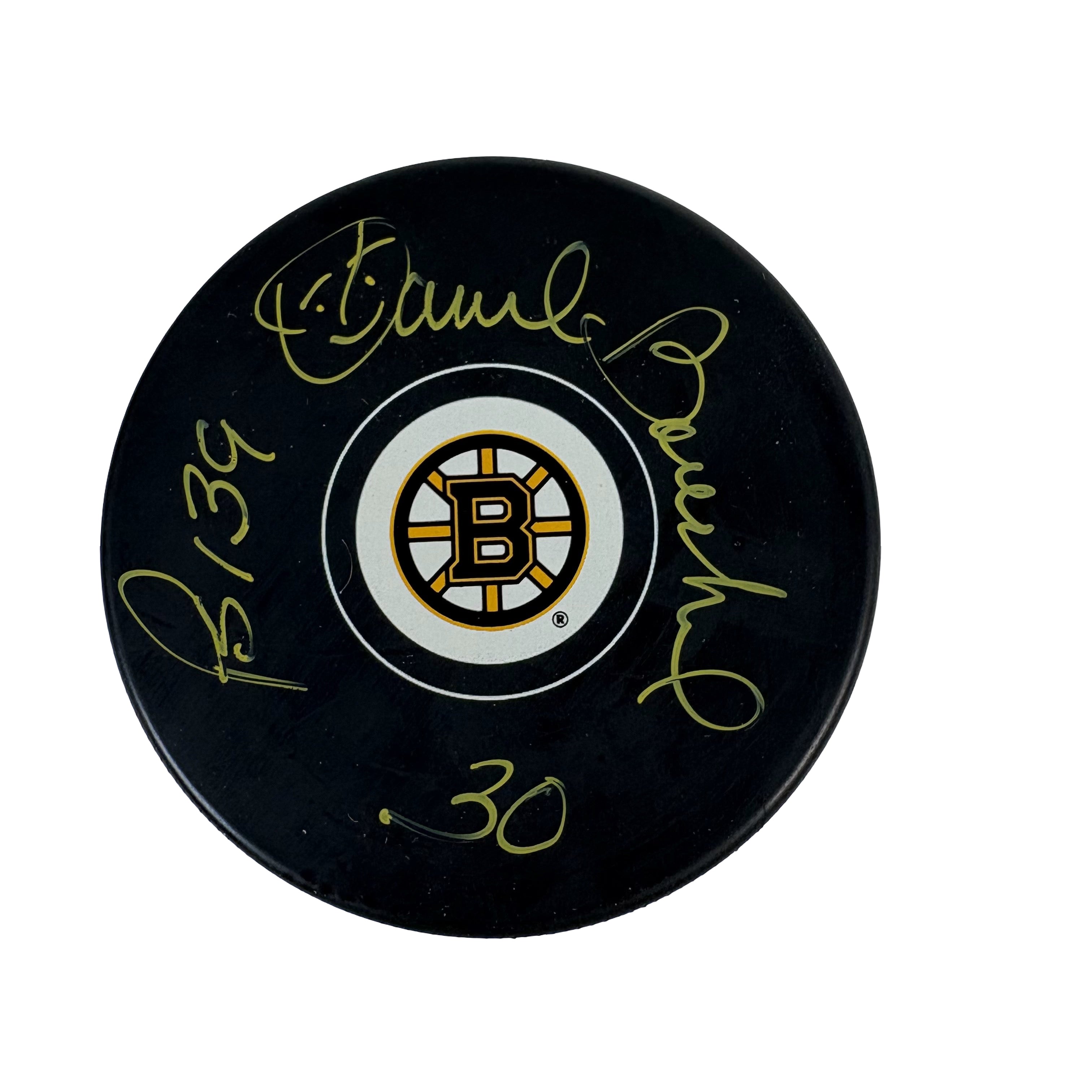 Dan Bouchard Boston Bruins Autographed Signed Hockey Puck AMCo COA