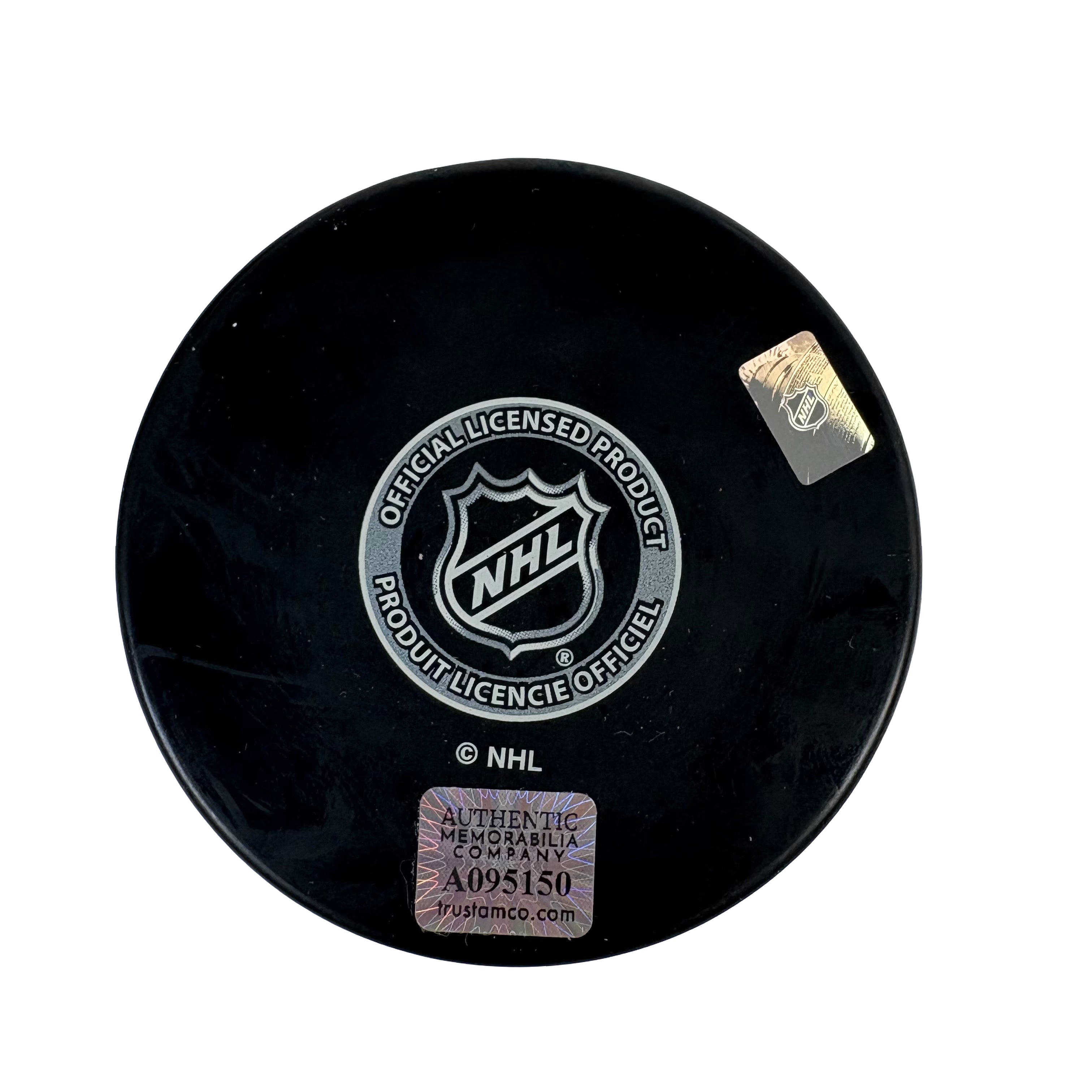 Dan Bouchard Boston Bruins Autographed Signed Hockey Puck AMCo COA