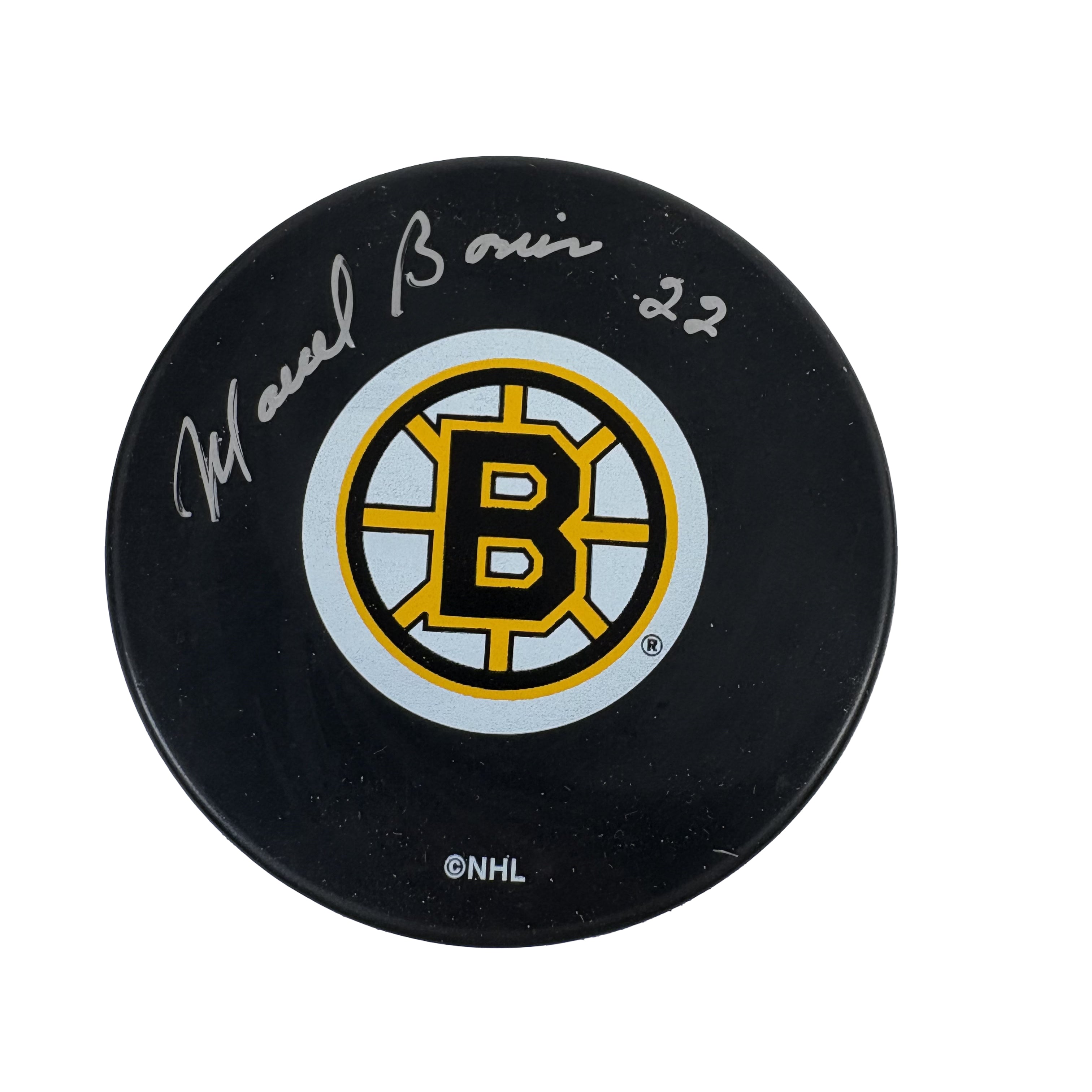 Marcel Bonin Boston Bruins Autographed Signed Hockey Puck AMCo COA