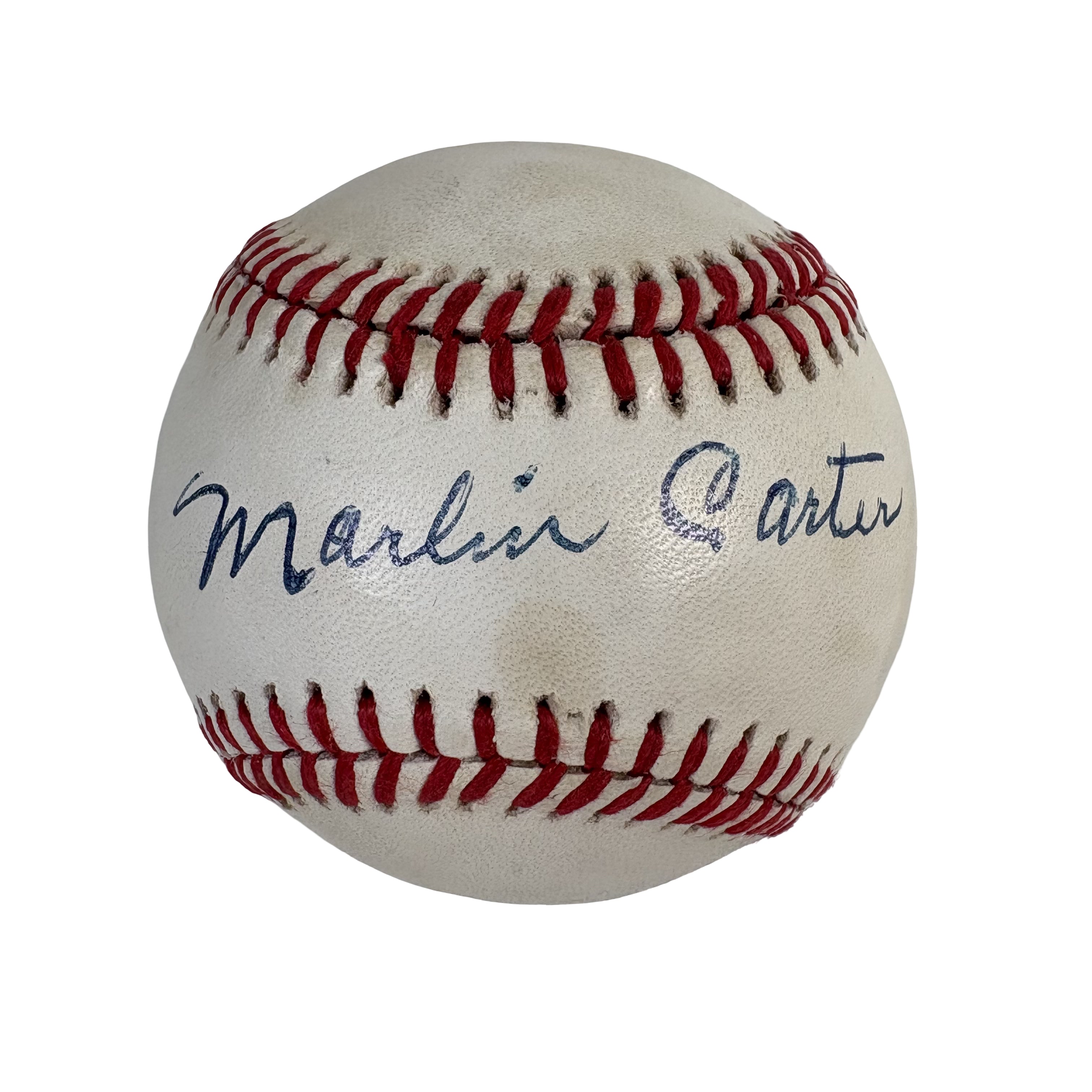Marlin Pee Wee Carter Negro League Autographed Signed Baseball AMCo COA