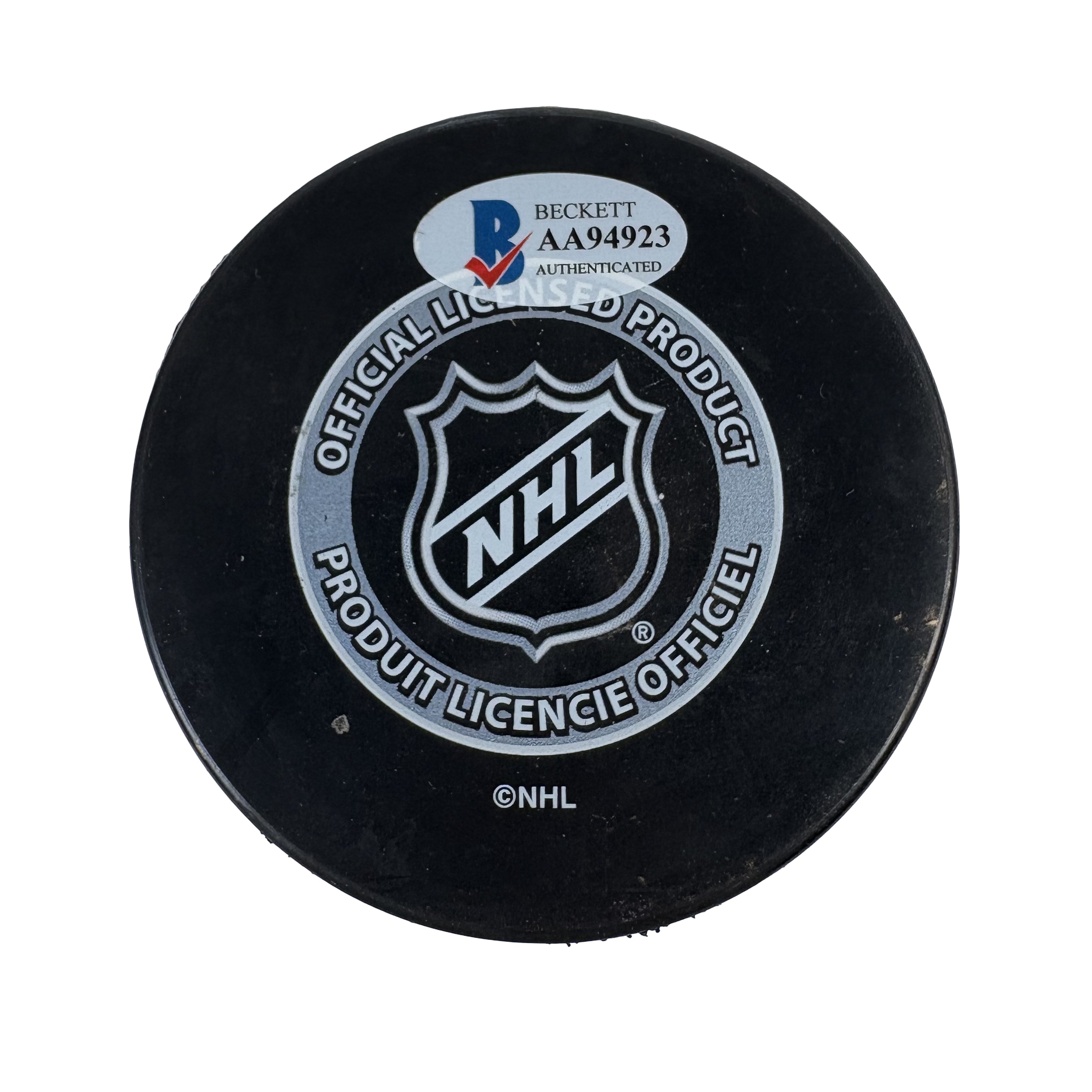 Gary Doak Boston Bruins Autographed Signed Hockey Puck Beckett BAS COA