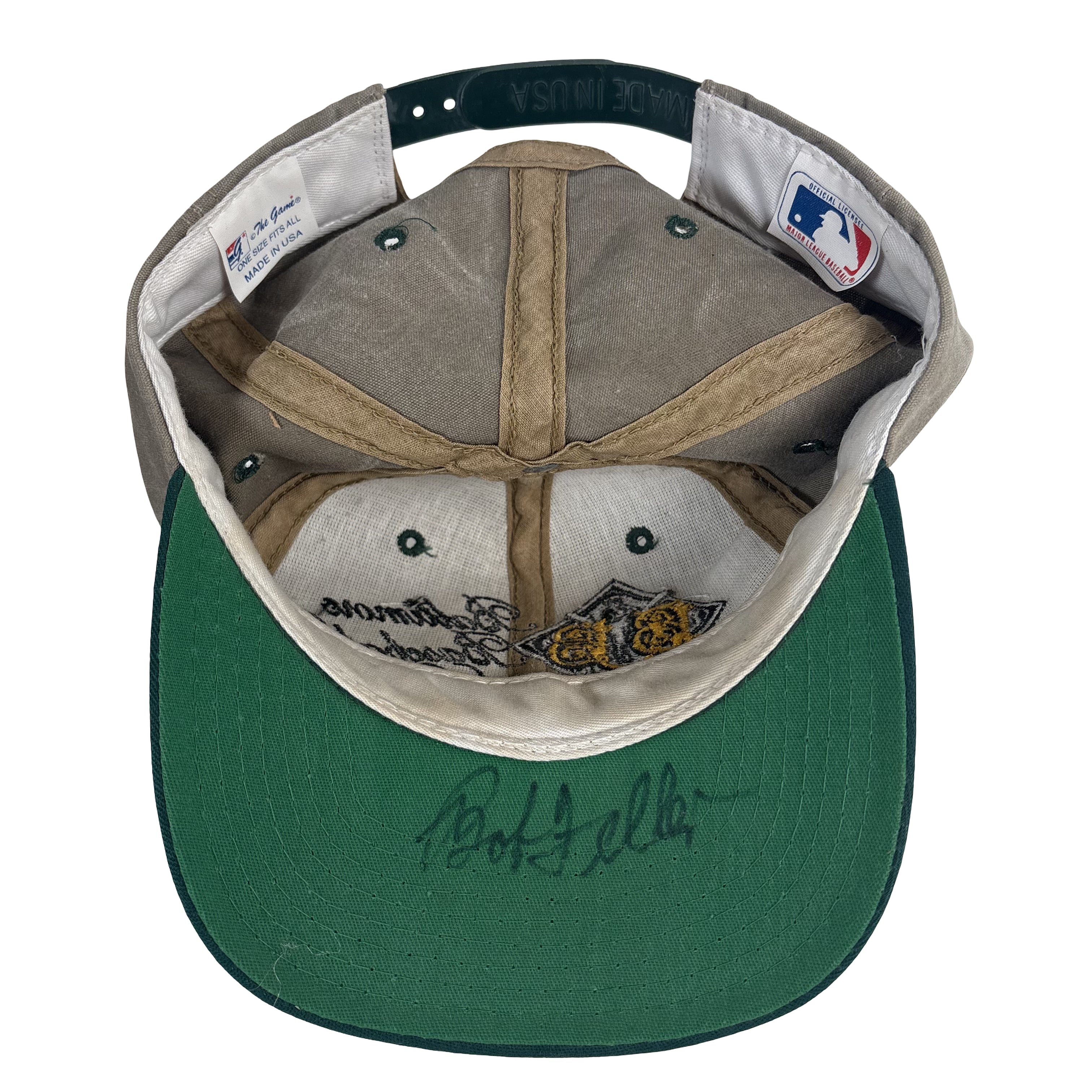 Bob Feller Cleveland Indians Autographed Signed Baseball Hat AMCo COA