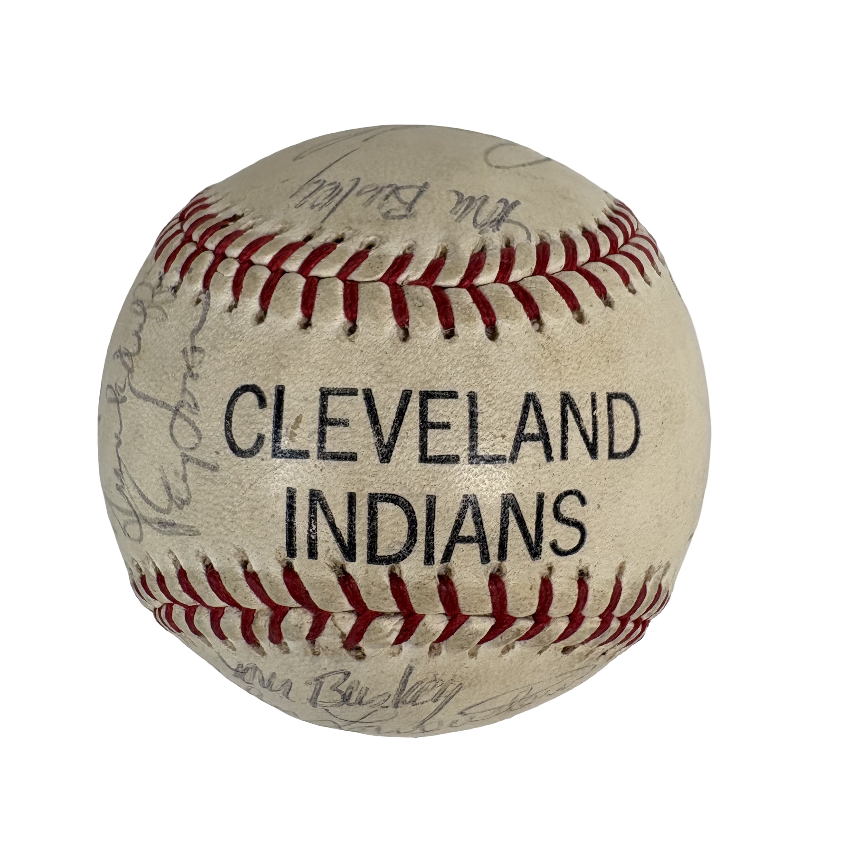 1976 Cleveland Indians Team Autographed Signed Baseball AMCo LOA