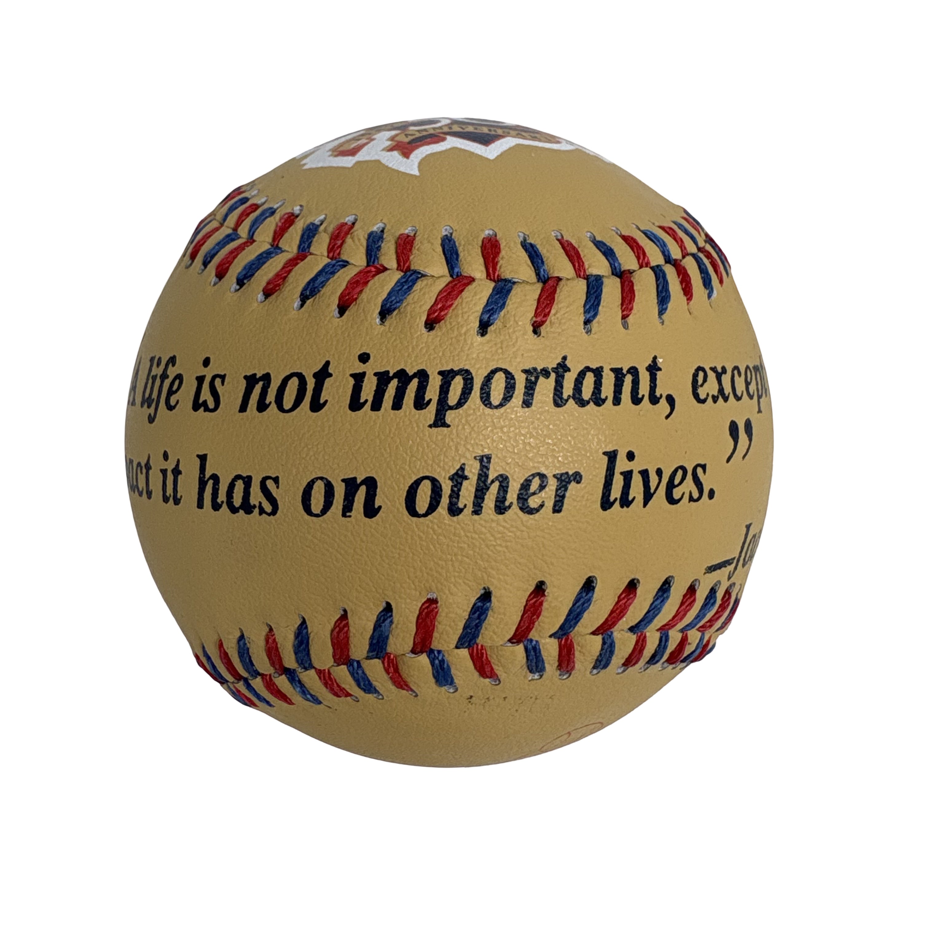 Jackie Robinson Brooklyn Dodgers Vintage Original 50th Anniversary Baseball GA 