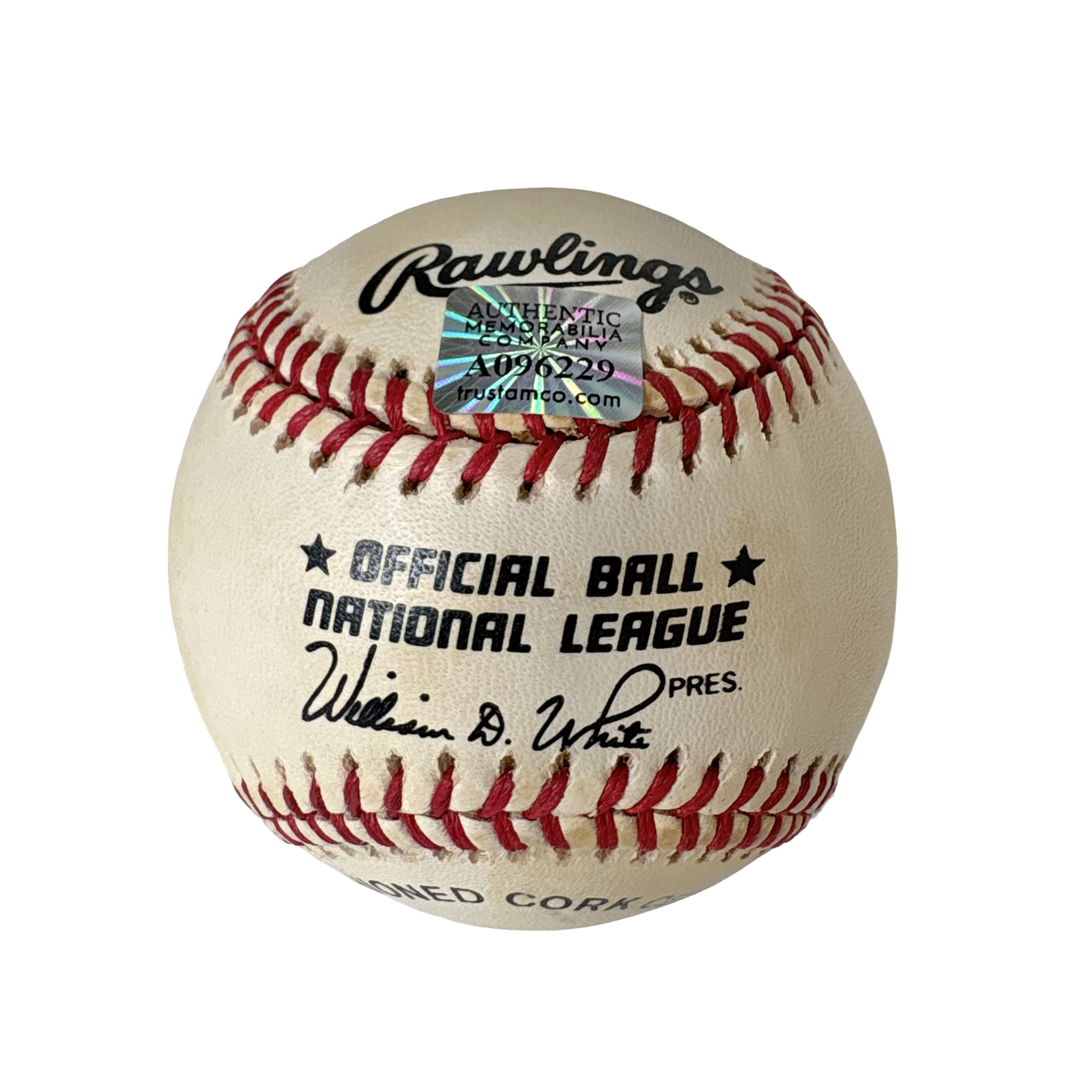Eddie Mathews Milwaukee Braves Autographed Signed Baseball AMCo COA