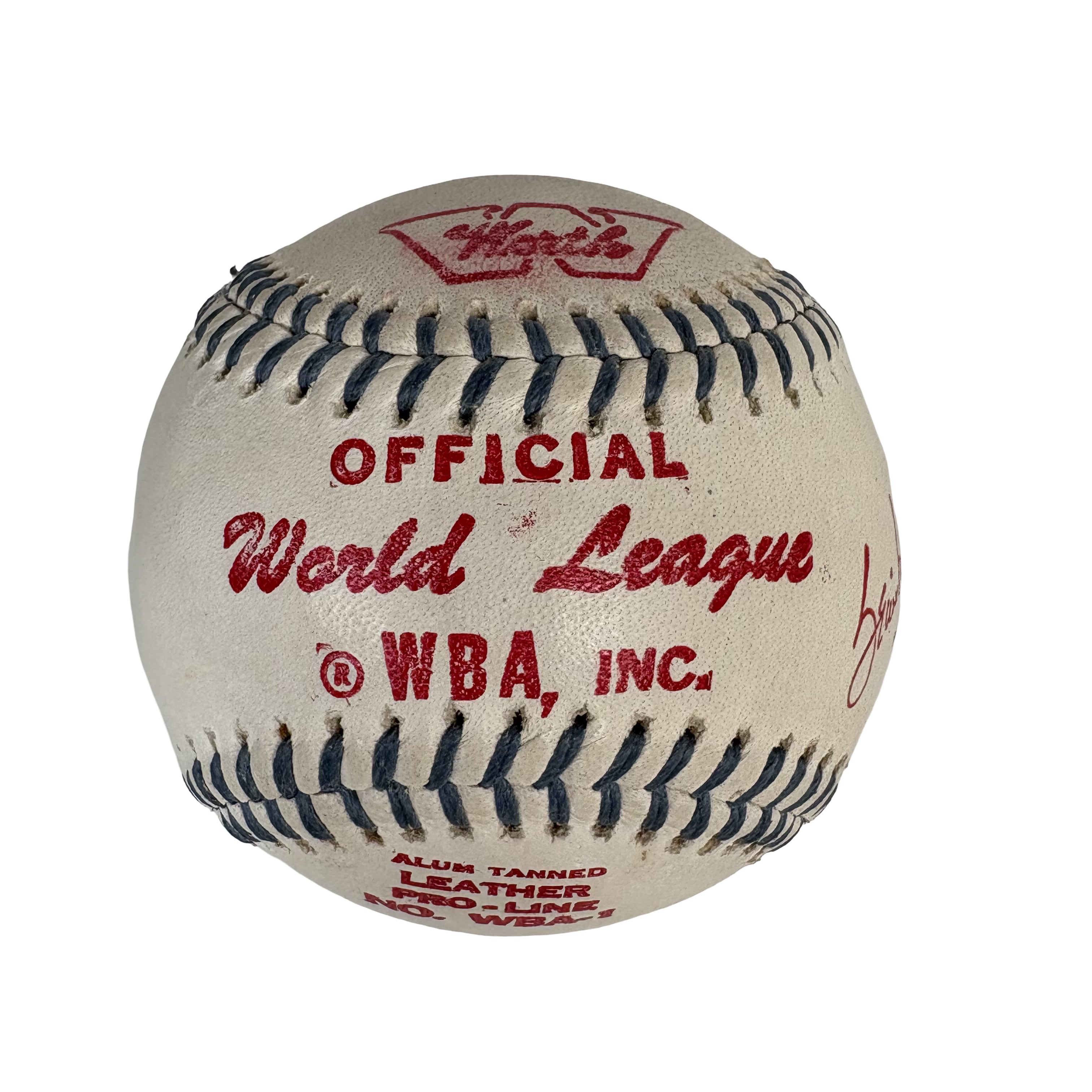 World Baseball Association Vintage Original Red Lettering Sean Downey President Baseball GA 