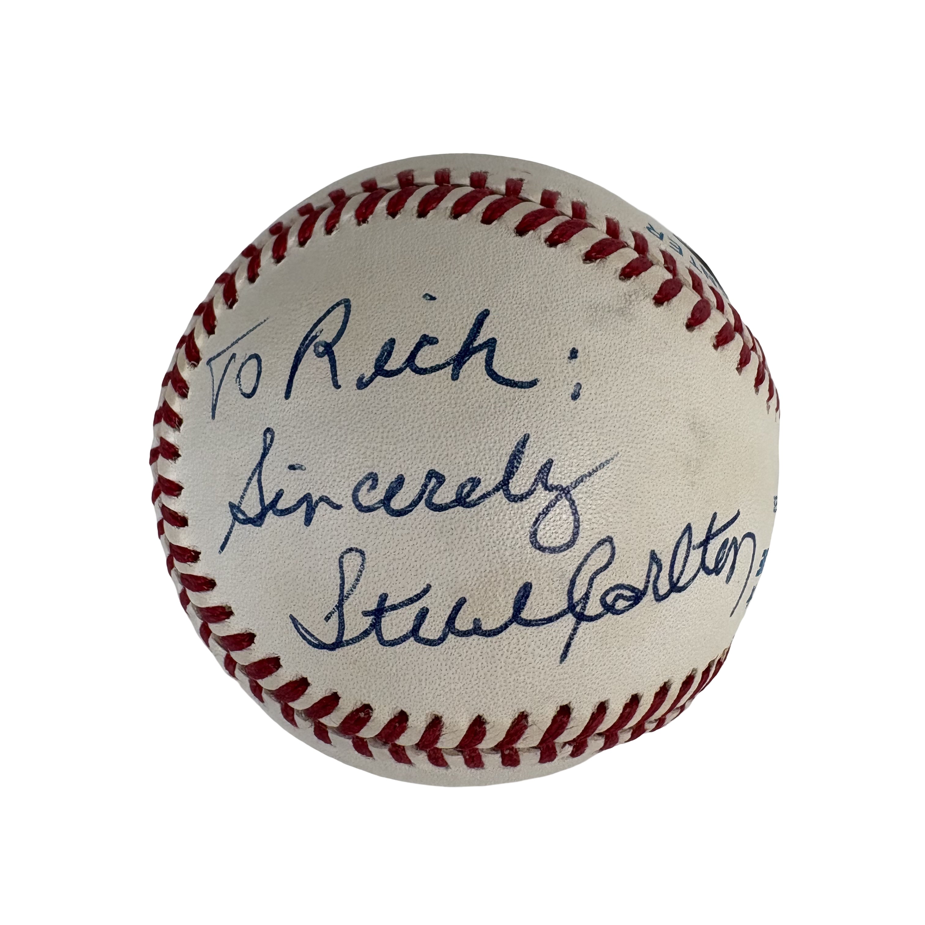 Steve Carlton Philadelphia Phillies Autographed Signed Baseball AMCo COA