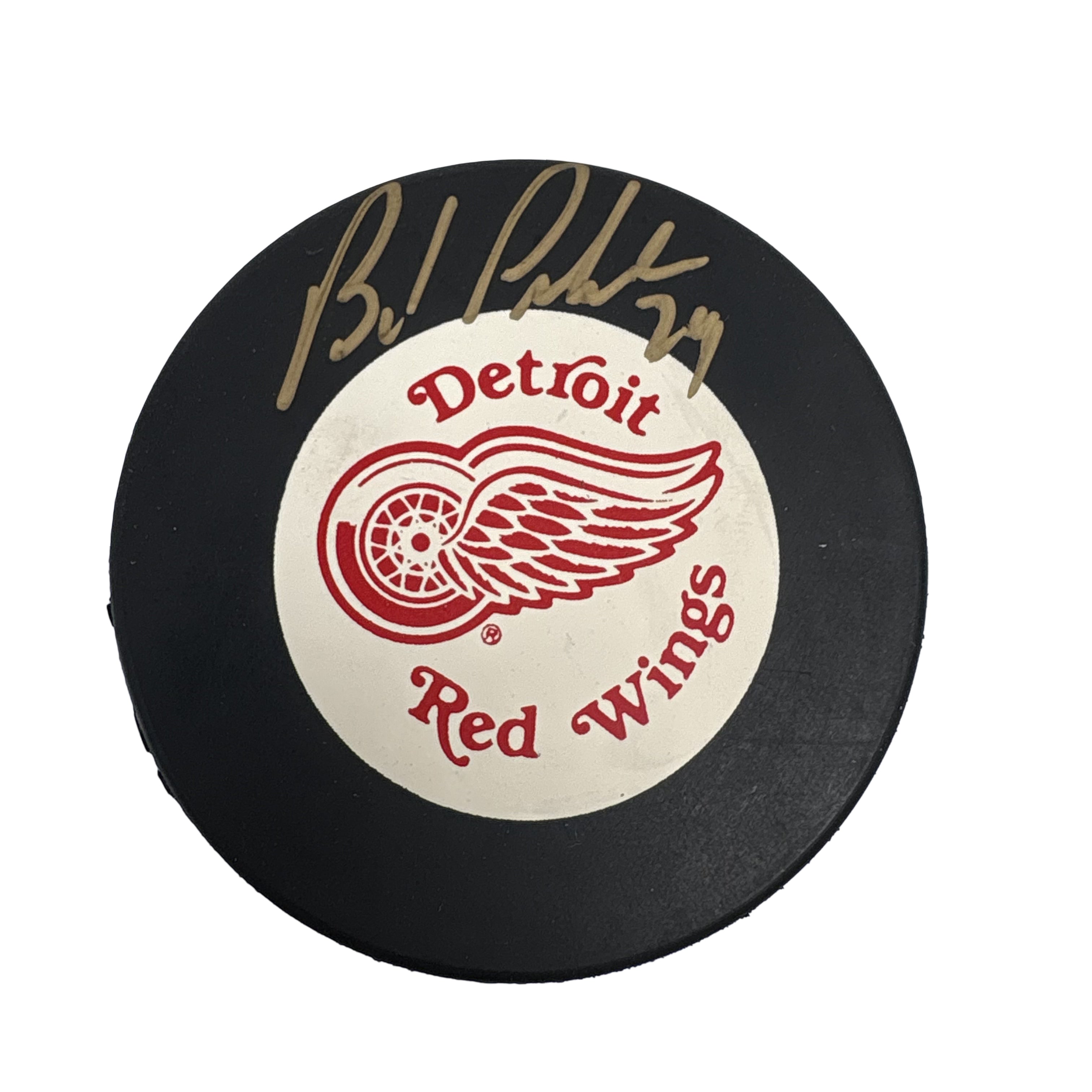 Bob Probert Detroit Red Wings Autographed Signed Hockey Puck AMCo COA