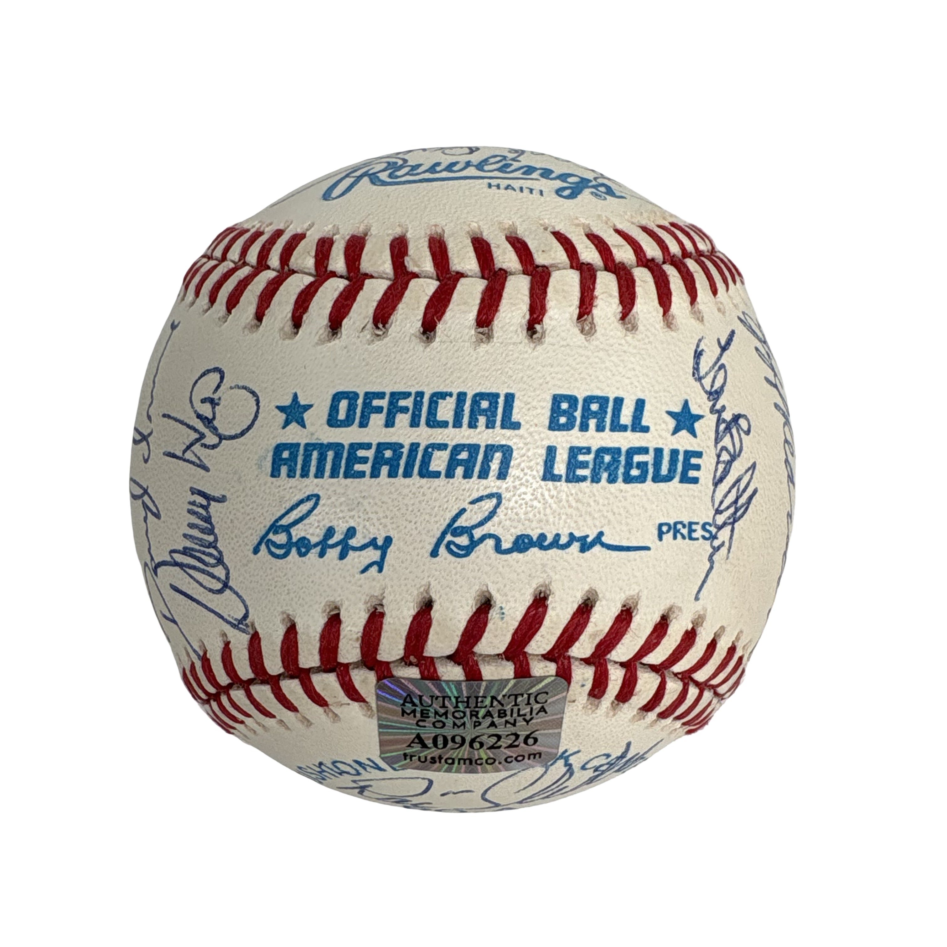 1990 Boston Red Sox Team Autographed Signed Baseball AMCo COA